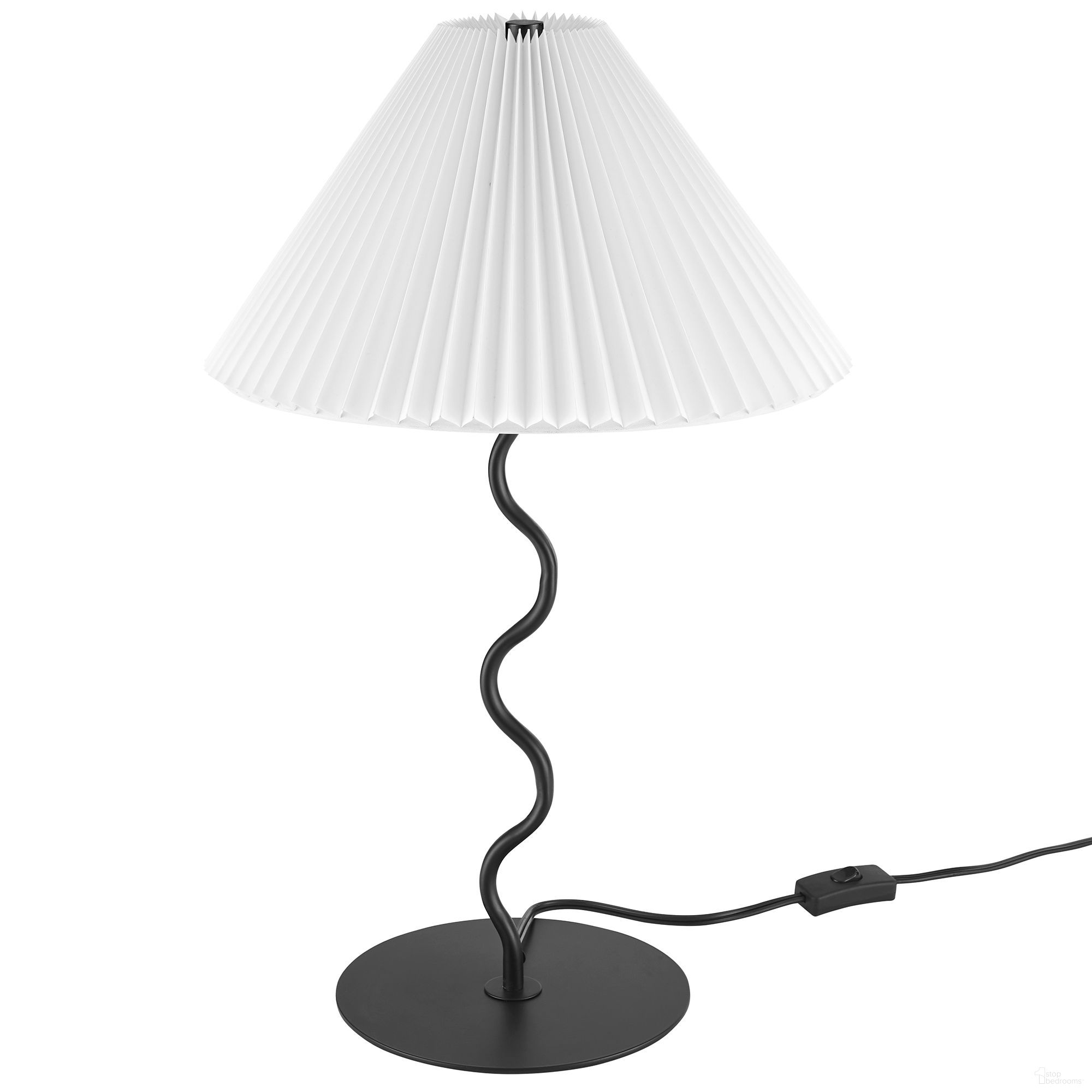 Wave Squiggle Table Lamp In Black