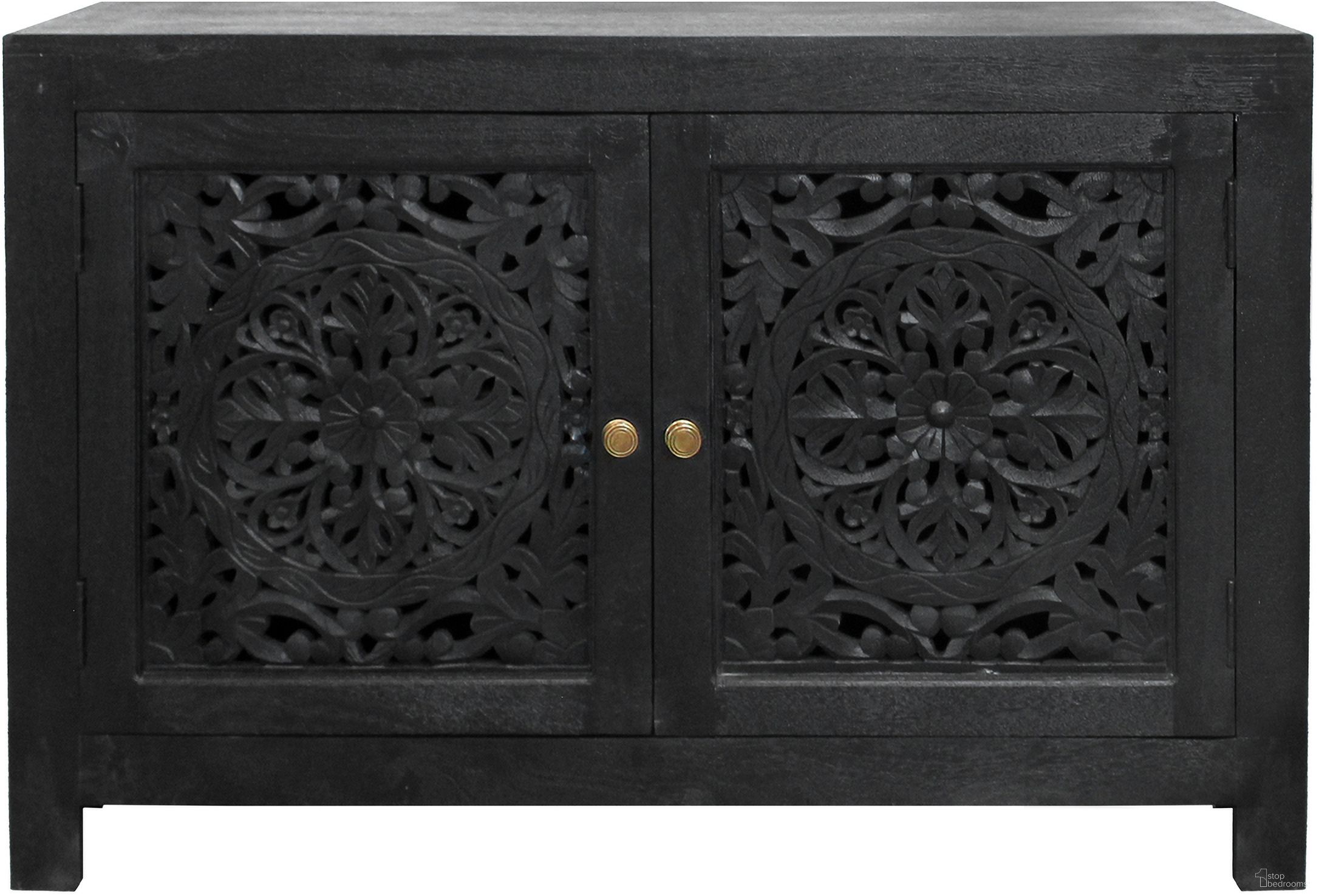 The appearance of Waverly 2-Door Accent Cabinet with Hand-Carved Doors In Gray designed by Moti in the traditional interior design. This gray piece of furniture was selected by 1StopBedrooms from Waverly Collection to add a touch of cosiness and style into your home. Sku: 43009032. Material: Mango Wood.