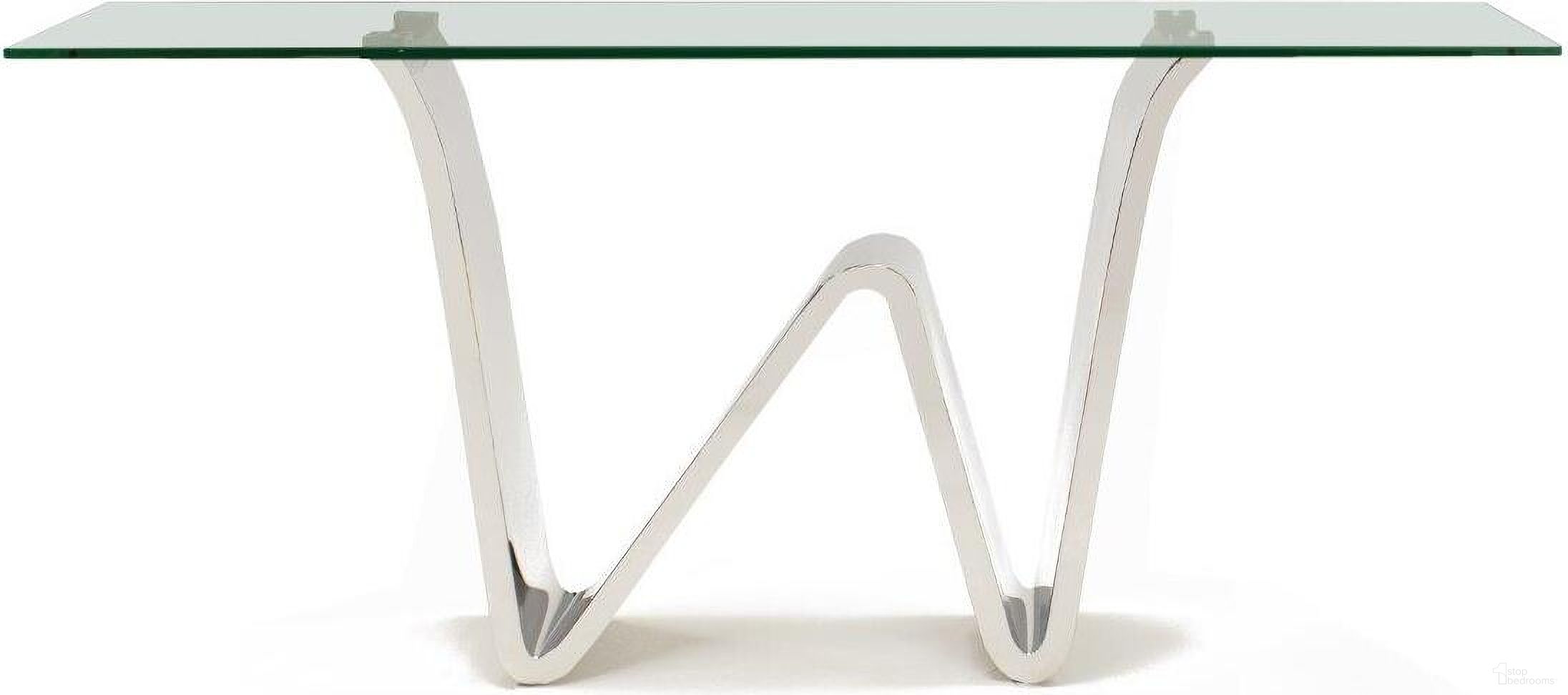 The appearance of Waverly Glass Console Table designed by Sharelle Furnishings in the modern / contemporary interior design. This stainless steel piece of furniture was selected by 1StopBedrooms from Waverly Collection to add a touch of cosiness and style into your home. Sku: WAVERLY-GL-CONSOLE.