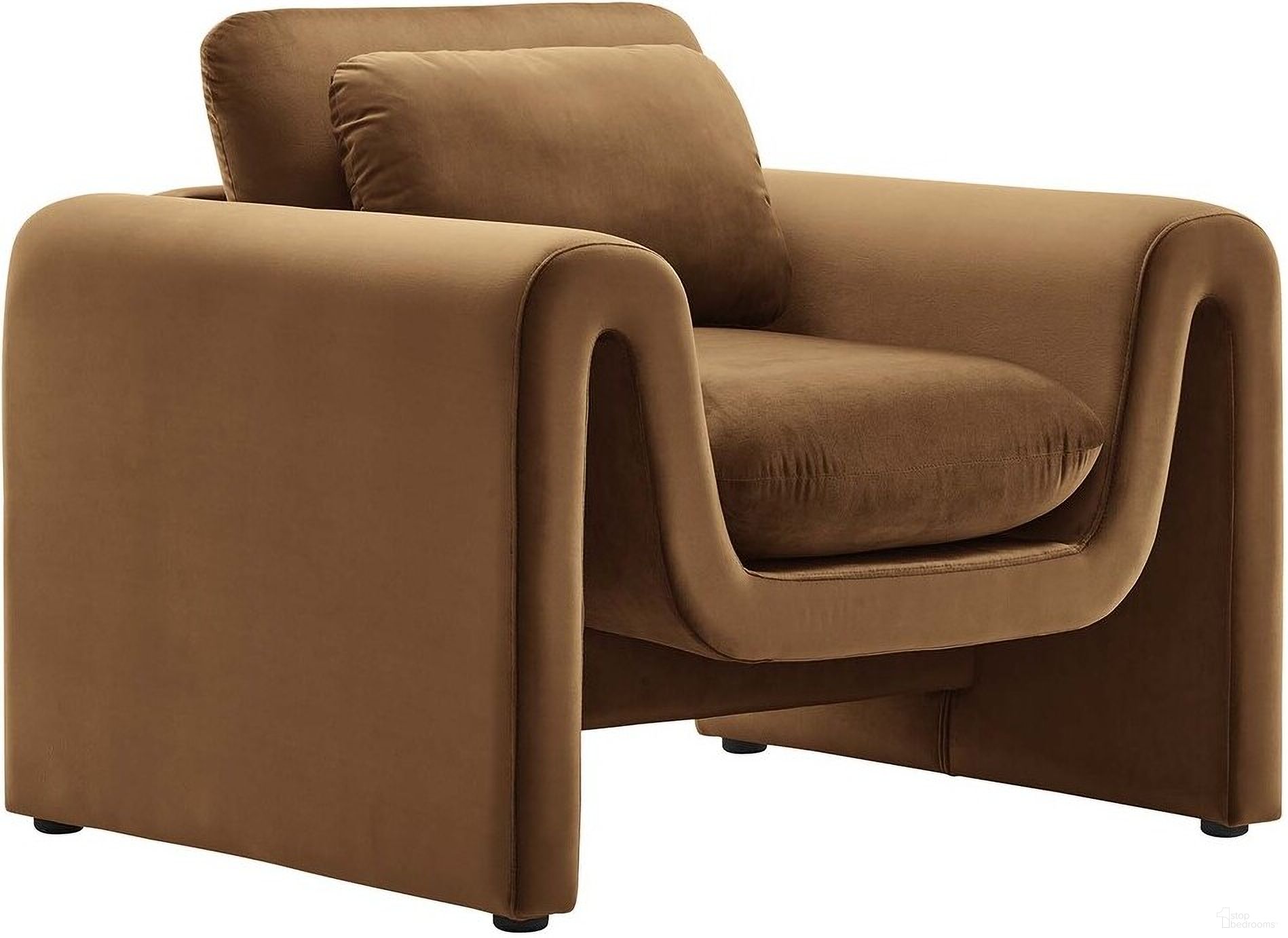 The appearance of Waverly Performance Velvet Armchair In Brown designed by Modway in the modern / contemporary interior design. This brown piece of furniture was selected by 1StopBedrooms from Waverly Collection to add a touch of cosiness and style into your home. Sku: EEI-6576-BRN. Material: Plywood.