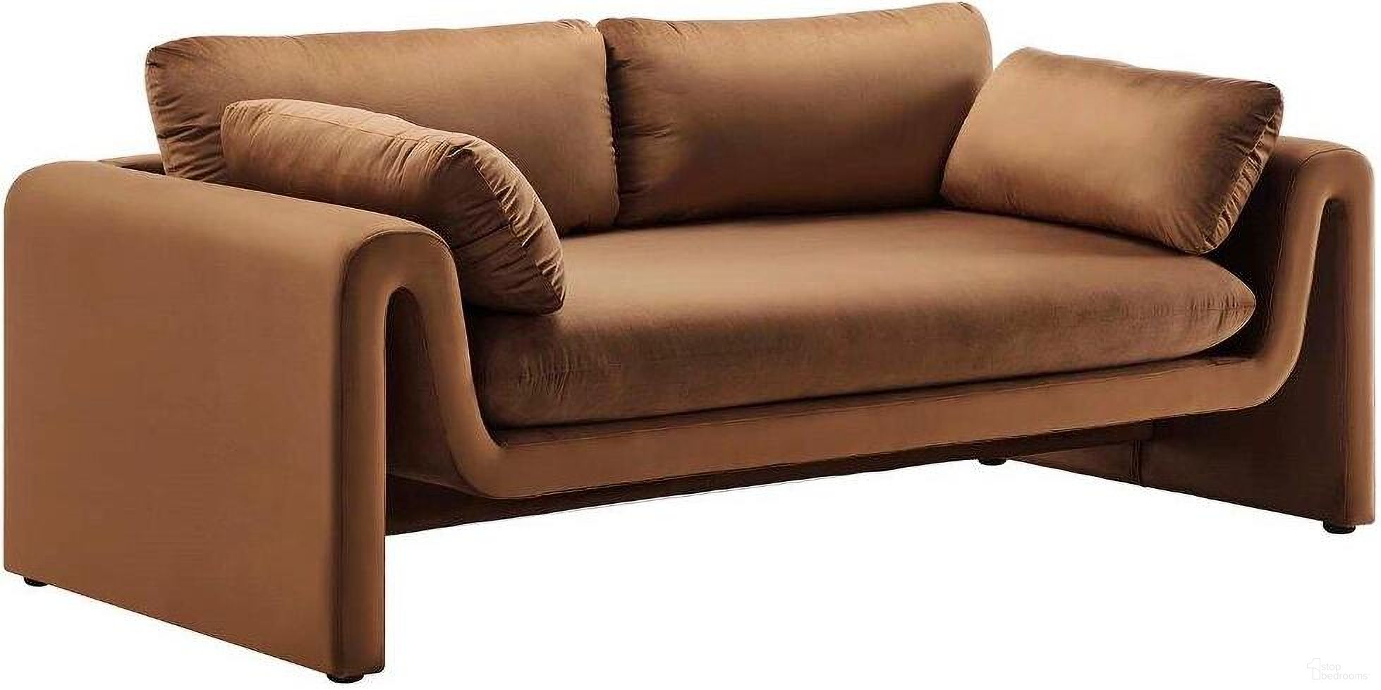 The appearance of Waverly Performance Velvet Sofa In Brown designed by Modway in the modern / contemporary interior design. This brown piece of furniture was selected by 1StopBedrooms from Waverly Collection to add a touch of cosiness and style into your home. Sku: EEI-6382-BRN. Material: Plywood.