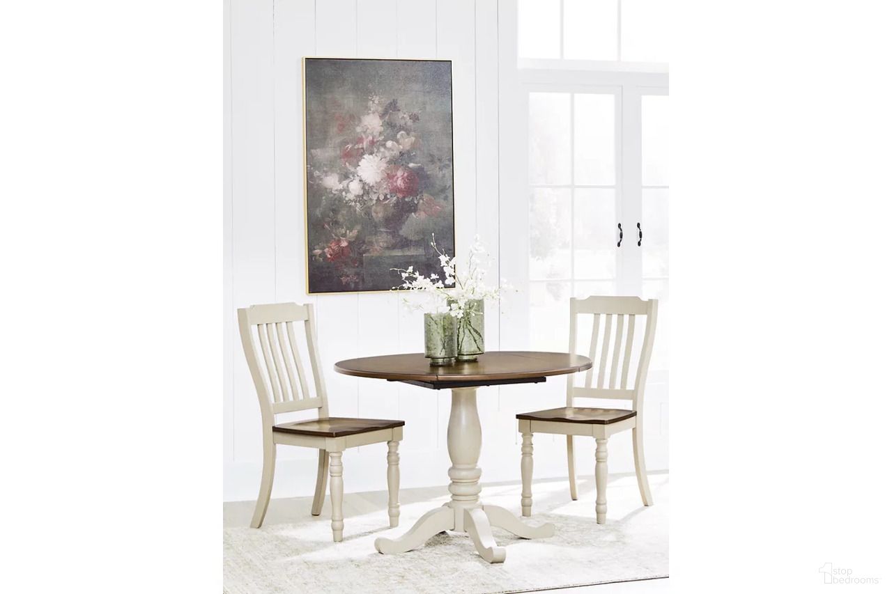 The appearance of Waverun Dining Room Set In Antique White and Brown designed by Signature Design by Ashley in the transitional interior design. This antique white/brown piece of furniture was selected by 1StopBedrooms from Waverun Collection to add a touch of cosiness and style into your home. Sku: NCD616-15;NCD616-01. Material: Wood.