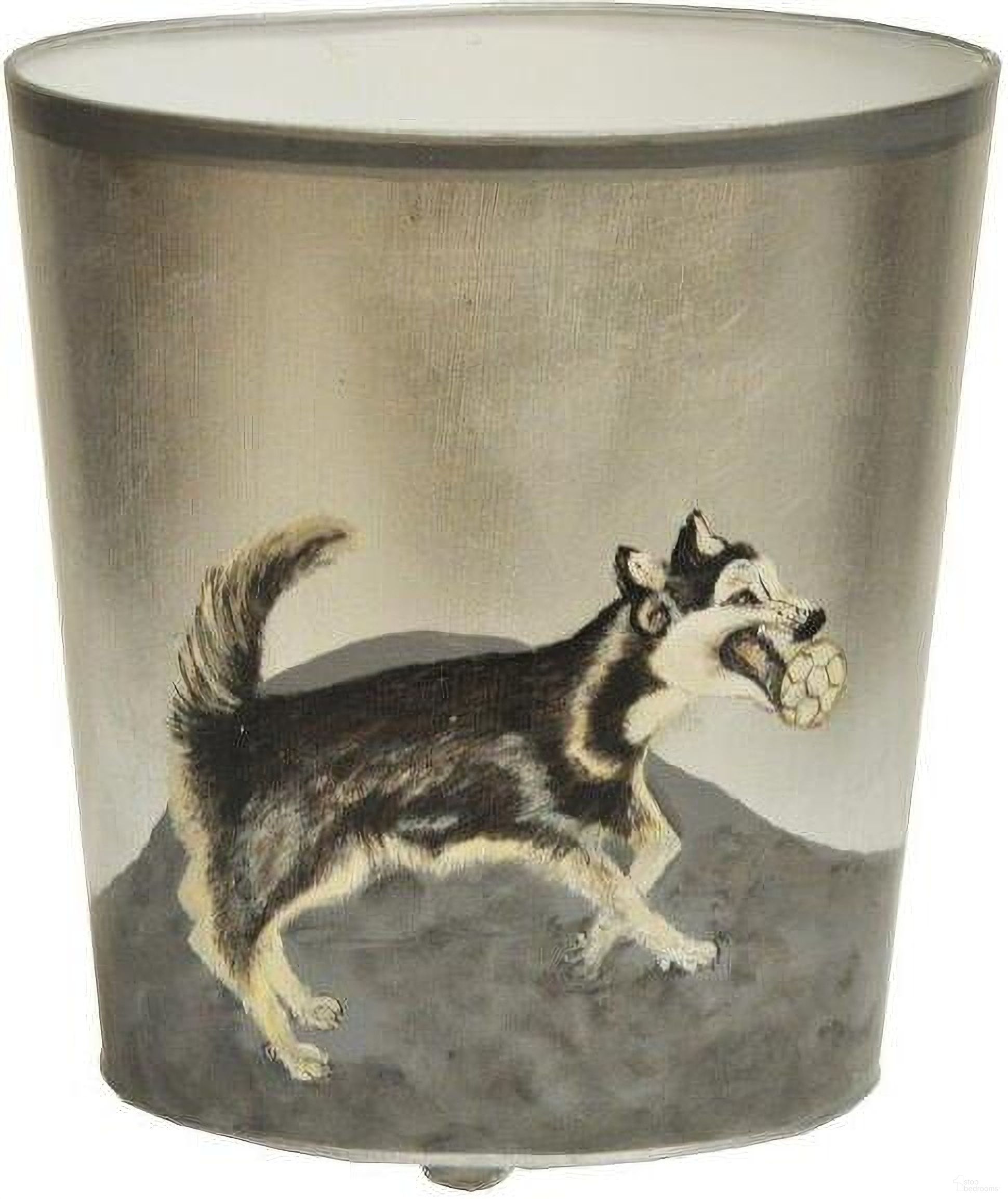Wbhusky Grey Husky Wastebasket