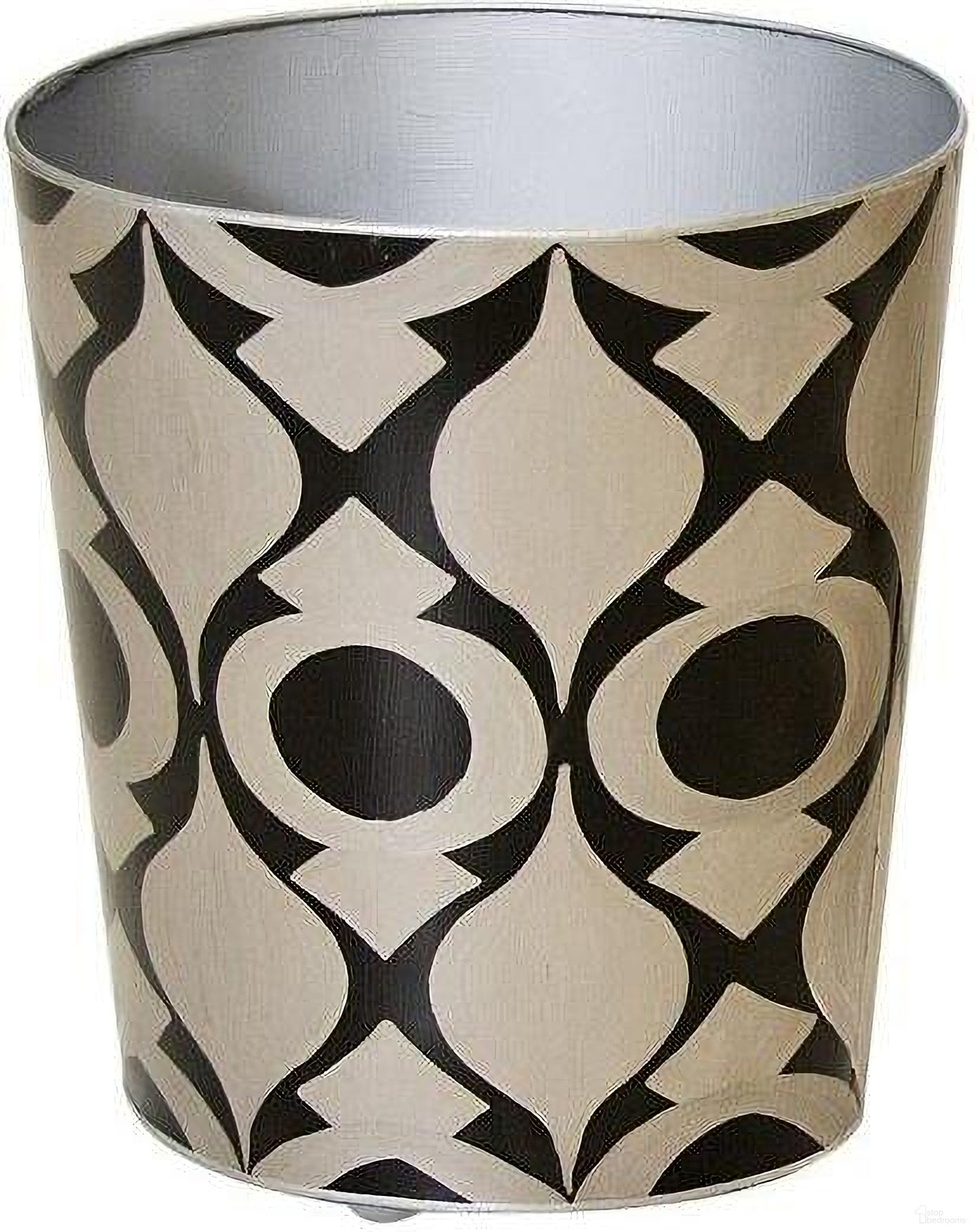 Wbpeasl Black And Silver Wastebasket