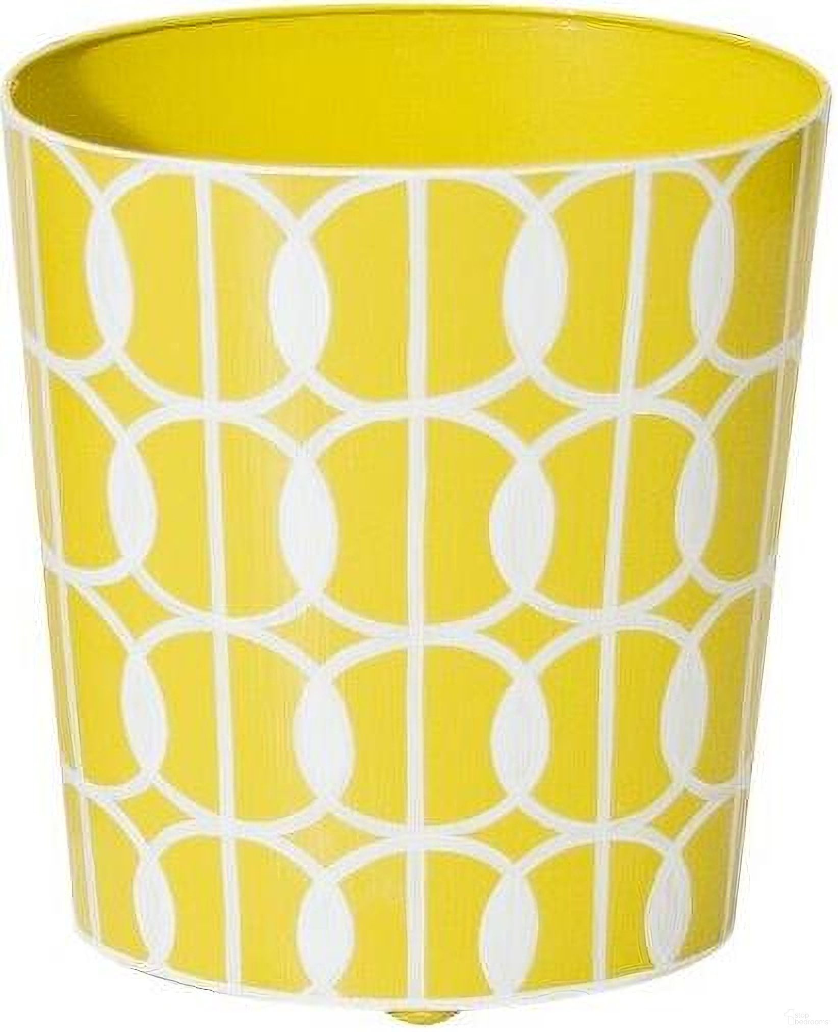 Wbsunshine Yellow And Cream Wastbasket
