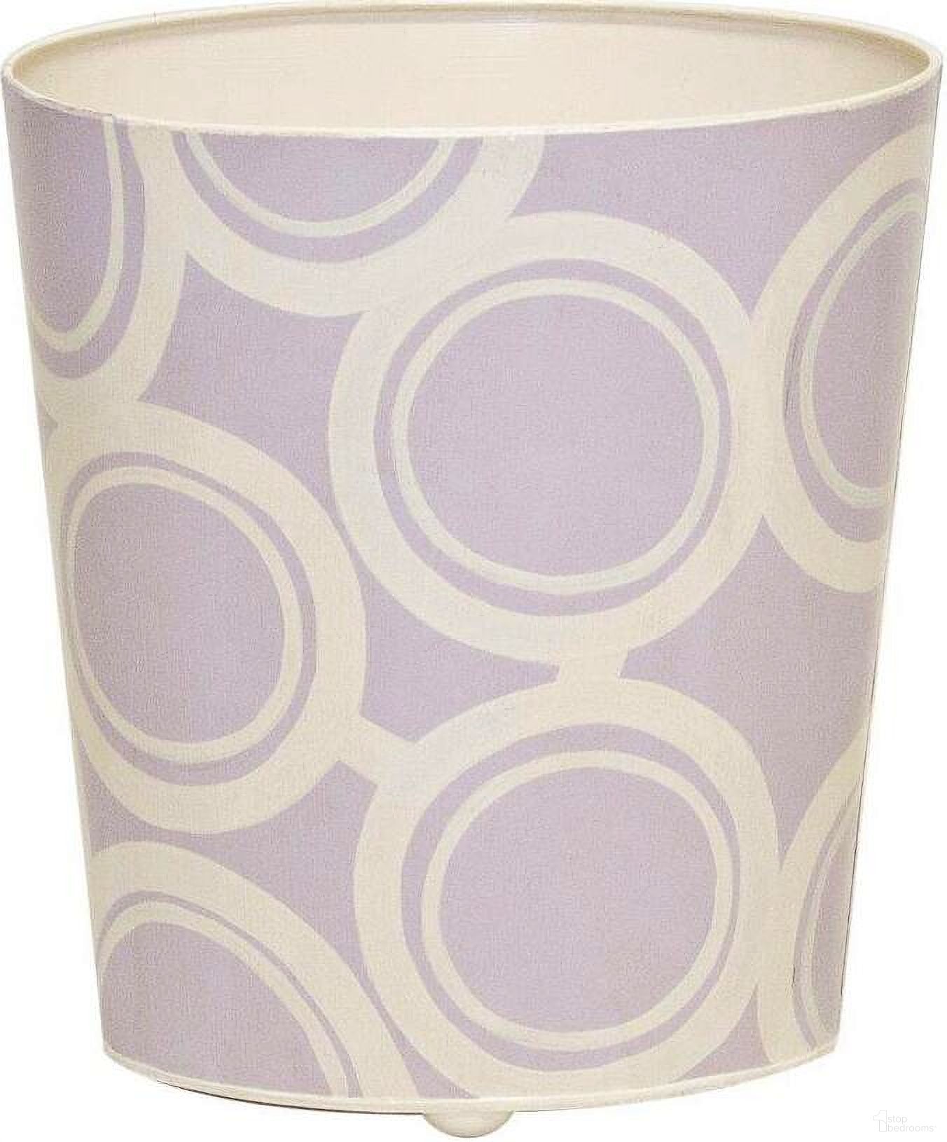 Wbzebblv Lavendar And Cream Bubble Oval Wastebasket