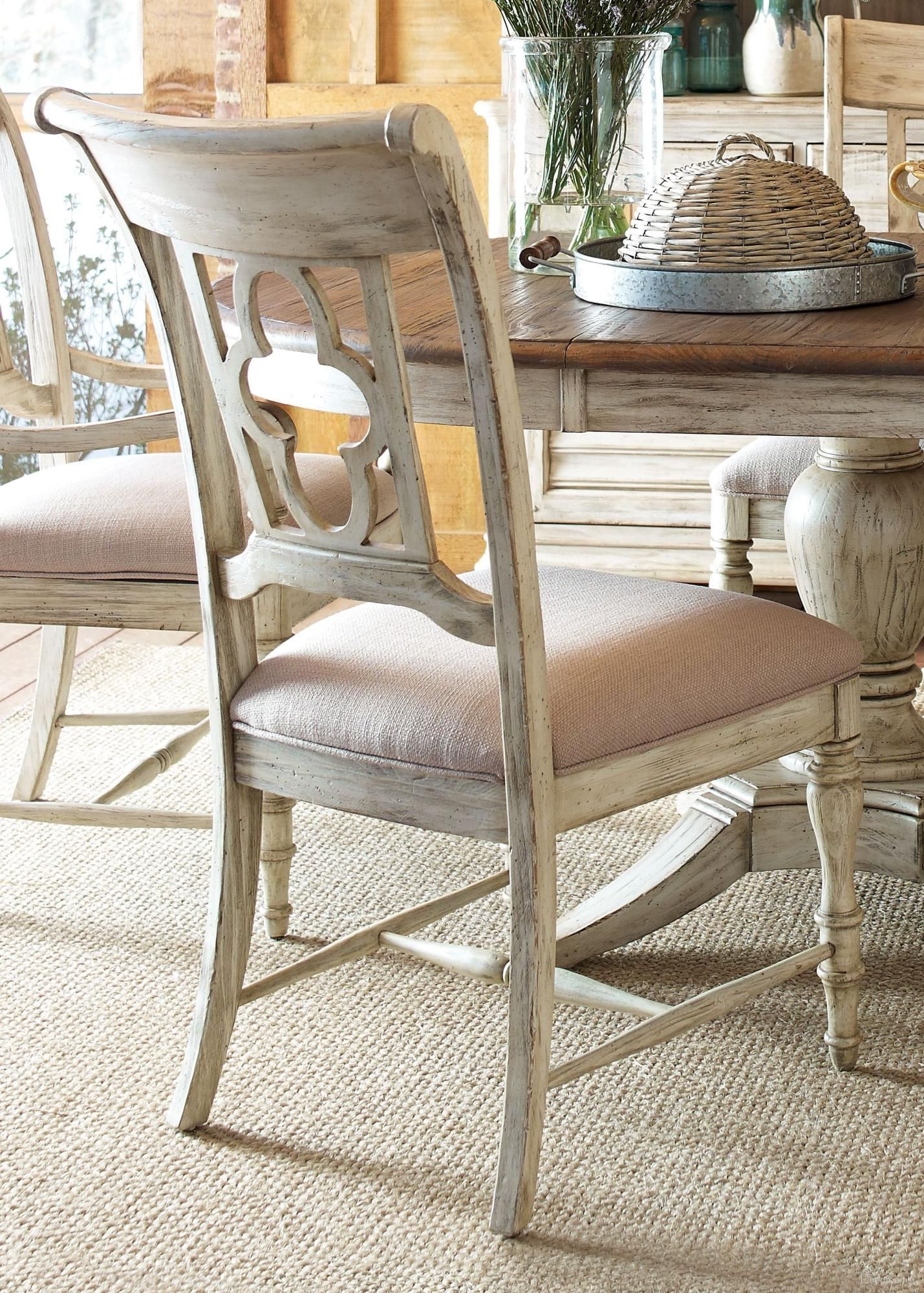 Weatherford Side Chair Set of 2 In Cornsilk
