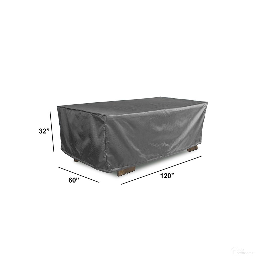 WeatherX Cover For Large Rectangular Dining Set Up To 60 Inch In Gray