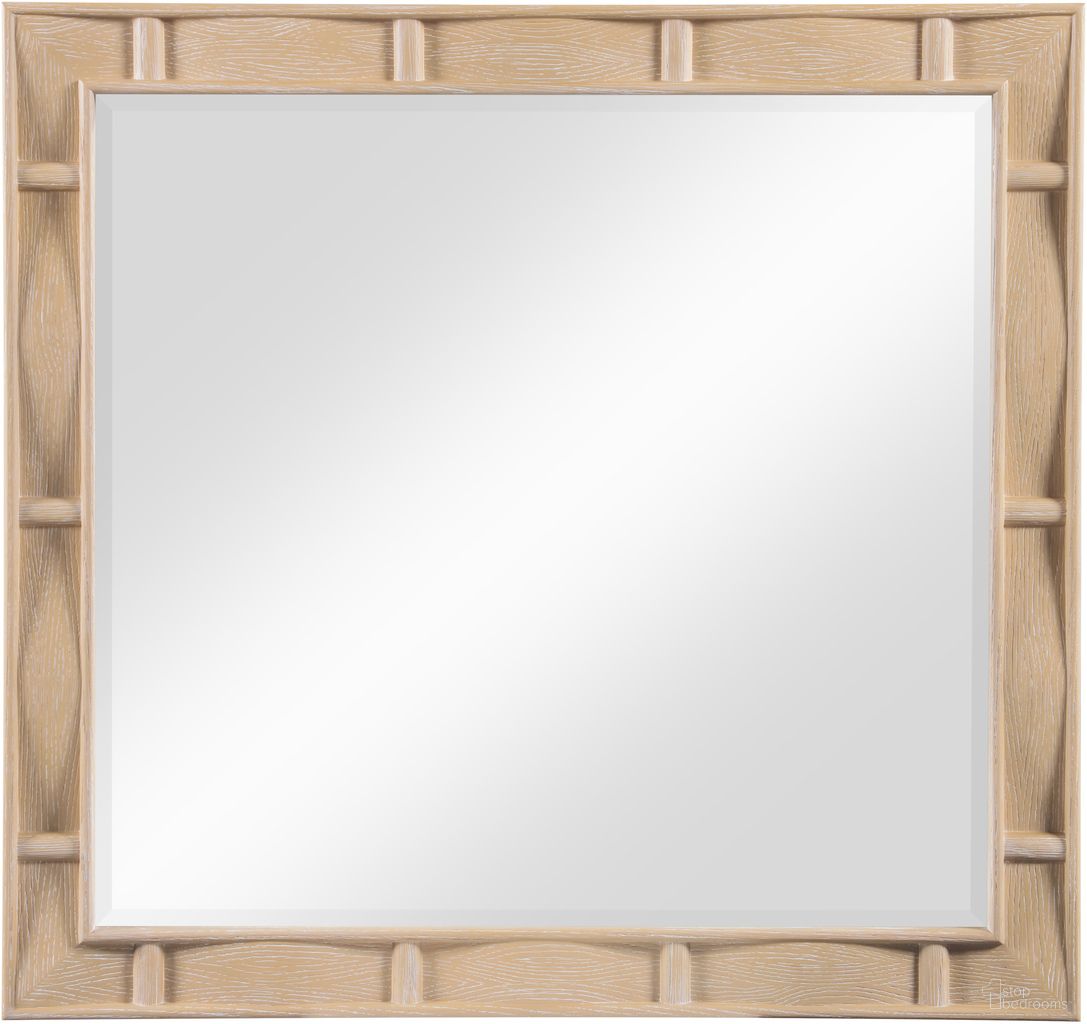 The appearance of Weave Mirror In Natural and Natural designed by Meridian in the modern / contemporary interior design. This natural and natural piece of furniture  was selected by 1StopBedrooms from Weave Collection to add a touch of cosiness and style into your home. Sku: 317Natural-M. Material: Oak Veneer.