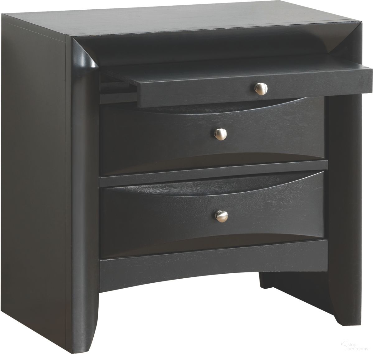 The appearance of Glory Furniture G1500 Nightstand in Black designed by Glory in the traditional interior design. This black piece of furniture was selected by 1StopBedrooms from G1500 Collection to add a touch of cosiness and style into your home. Sku: G1500-N-Nightstand. Material: Wood.