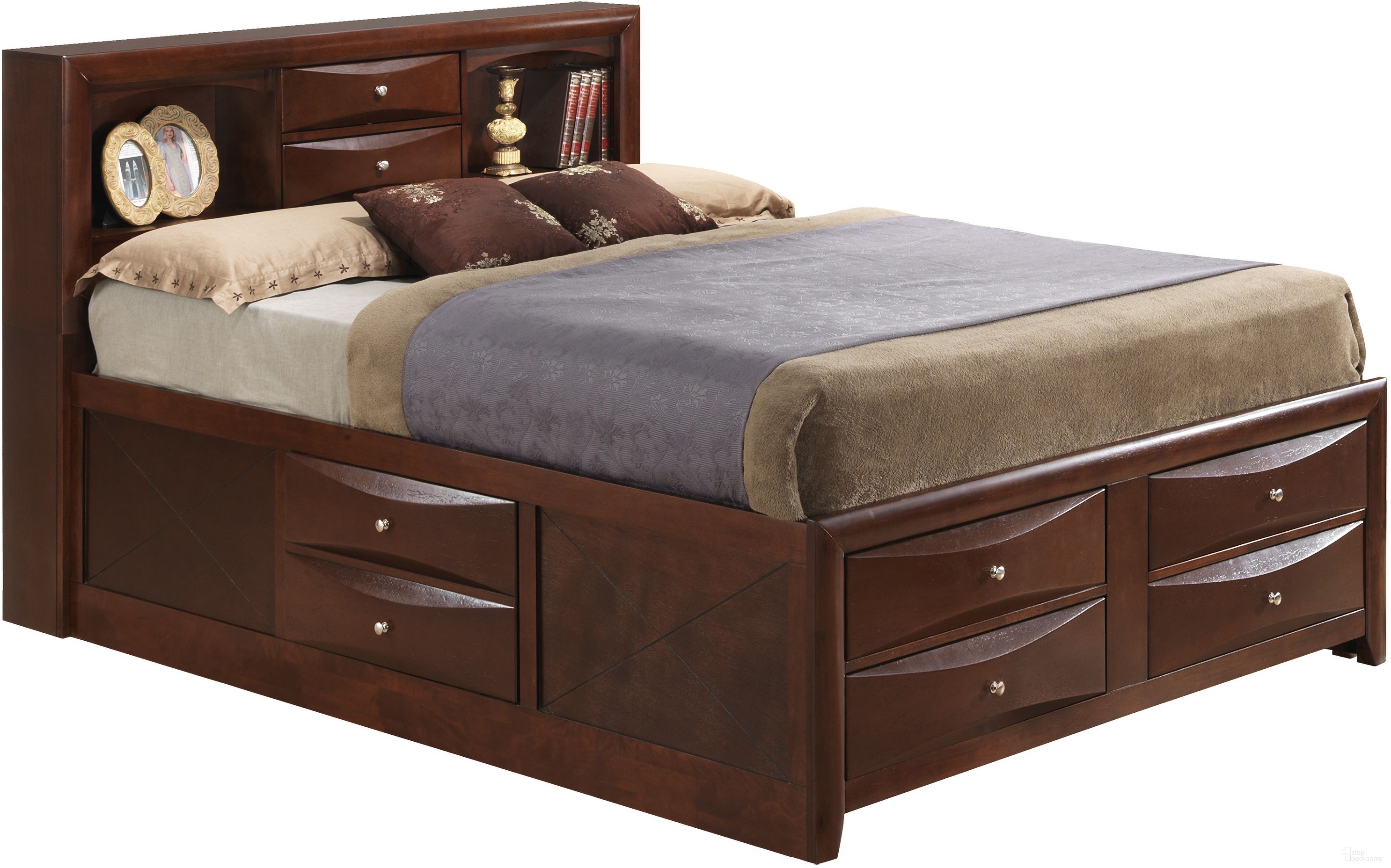 The appearance of Glory Furniture G1550 Queen Storage Bed in Cherry designed by Glory in the traditional interior design. This cherry piece of furniture was selected by 1StopBedrooms from G1550 Collection to add a touch of cosiness and style into your home. Sku: G1550G-QSB3 Box 1;G1550G-QSB3 Box 3;G1550G-QSB3 Box 2;G1550G-QSB3 Box 4;G1550G-QSB3 Box 5;G1550G-QSB3 Box 6. Bed Type: Storage Bed. Material: Wood. Bed Size: Queen.