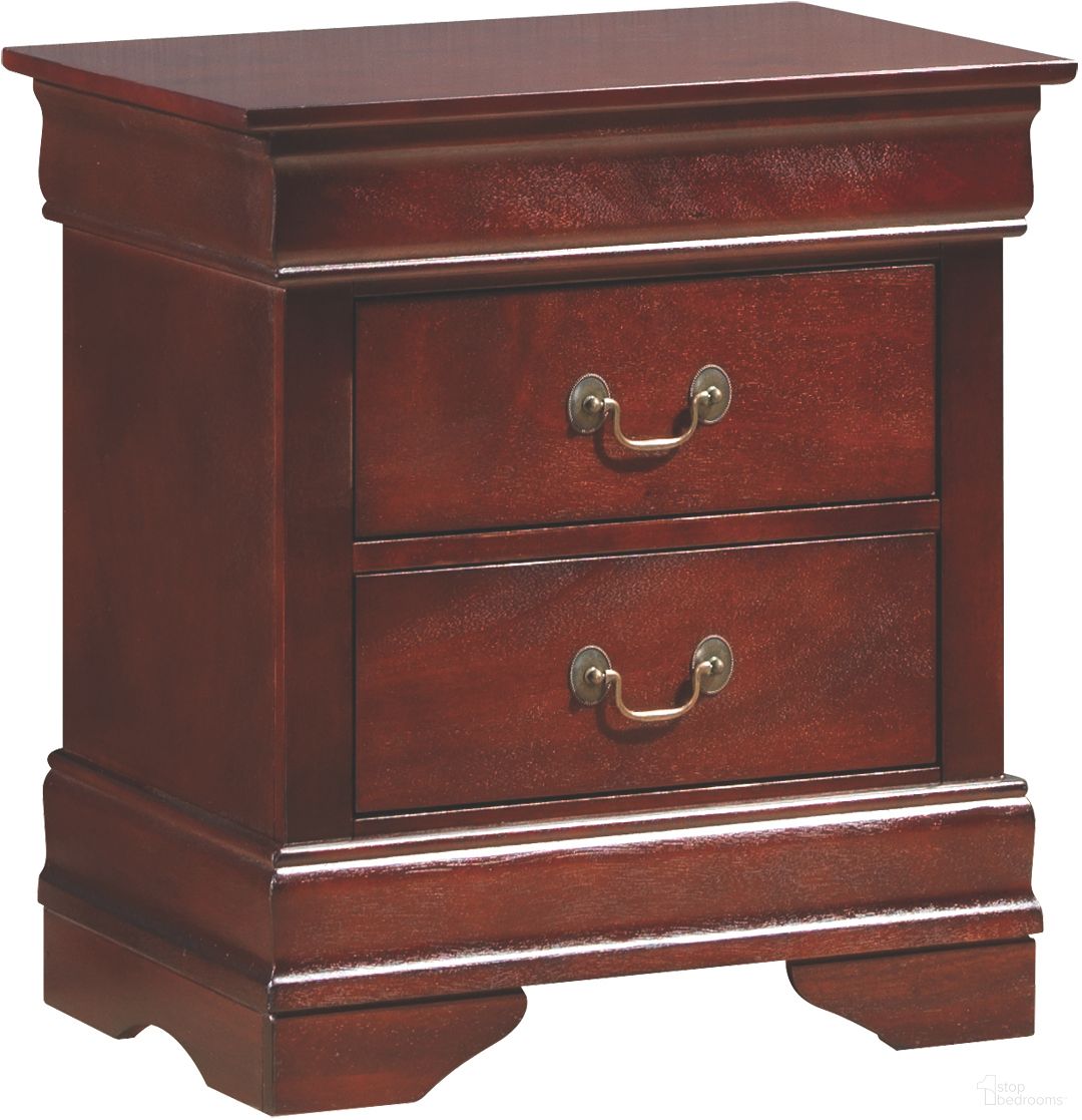 The appearance of Glory Furniture G3100 2 Drawer Nightstand in Cherry designed by Glory in the traditional interior design. This cherry piece of furniture was selected by 1StopBedrooms from G3100 Collection to add a touch of cosiness and style into your home. Sku: G3100-N-Nightstand. Material: Wood.