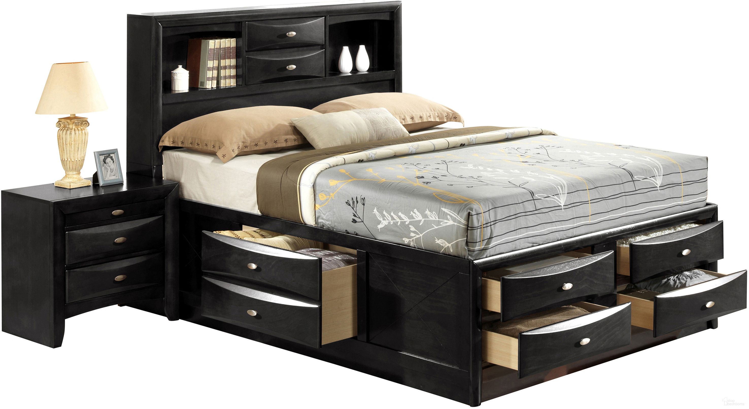 The appearance of Global Furniture Linda King Storage Bed in Black designed by Global Furniture USA in the modern / contemporary interior design. This black piece of furniture was selected by 1StopBedrooms from Linda Collection to add a touch of cosiness and style into your home. Sku: LINDA(FD0016I)-BL-DWR;LINDA(FD0016I)-BL-DWR;LINDA(FD0016I)-BL-KB-SR;LINDA(FD0016I)-BL-KB-HB/FB. Bed Type: Storage Bed. Material: Wood. Bed Size: King.