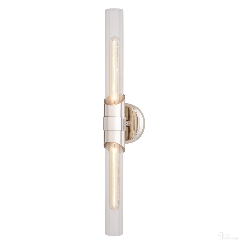 Webster 24.5 Inch 2 Light Wall Light In Polished Nickel