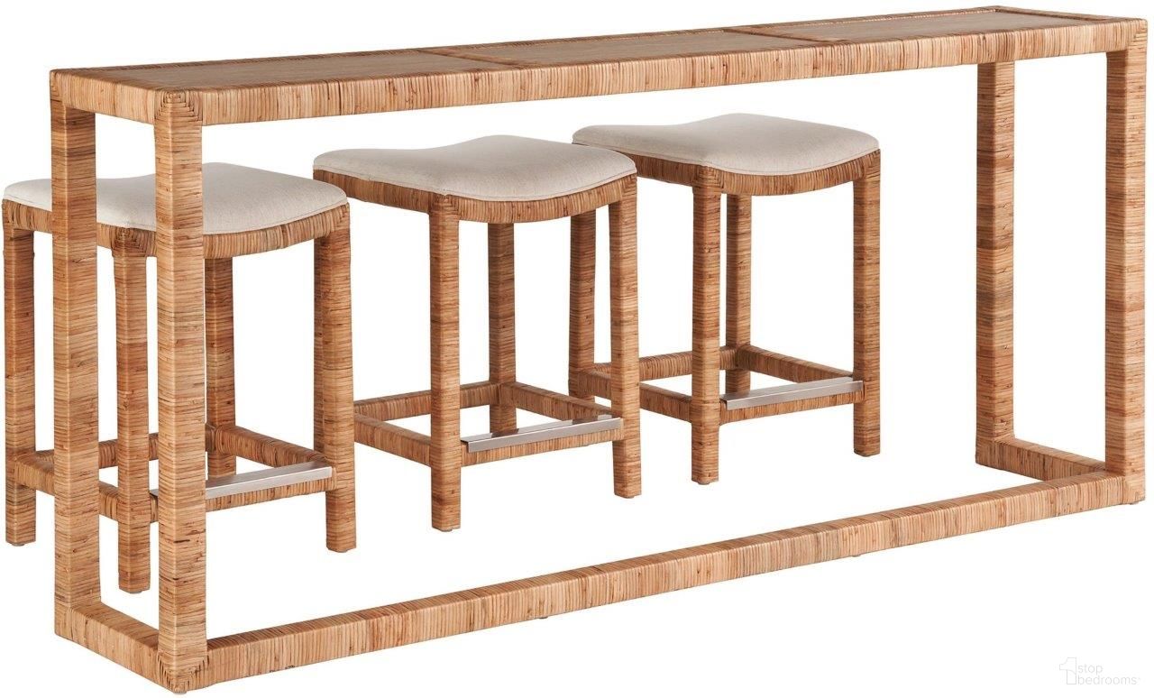 The appearance of Weekender Bar Set In Natural designed by Universal in the modern / contemporary interior design. This natural piece of furniture  was selected by 1StopBedrooms from Weekender Collection to add a touch of cosiness and style into your home. Sku: U330803;U330803-S;U330803-S;U330803-S. Material: Fabric.
