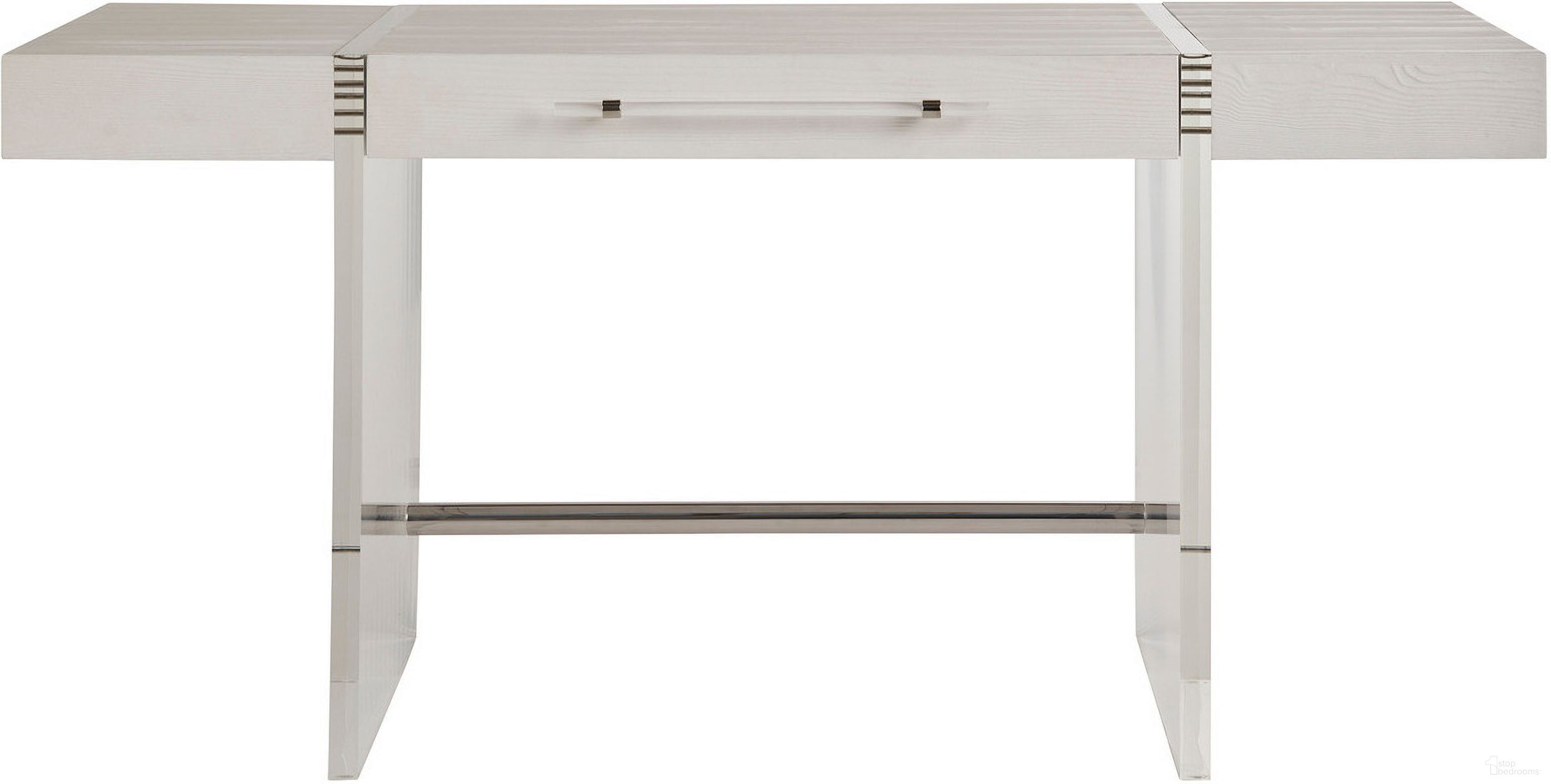 The appearance of Weekender Cabo Writing Desk In White Sand designed by Universal in the modern / contemporary interior design. This white sand piece of furniture  was selected by 1StopBedrooms from Weekender Collection to add a touch of cosiness and style into your home. Sku: U330A813. Material: Wood.