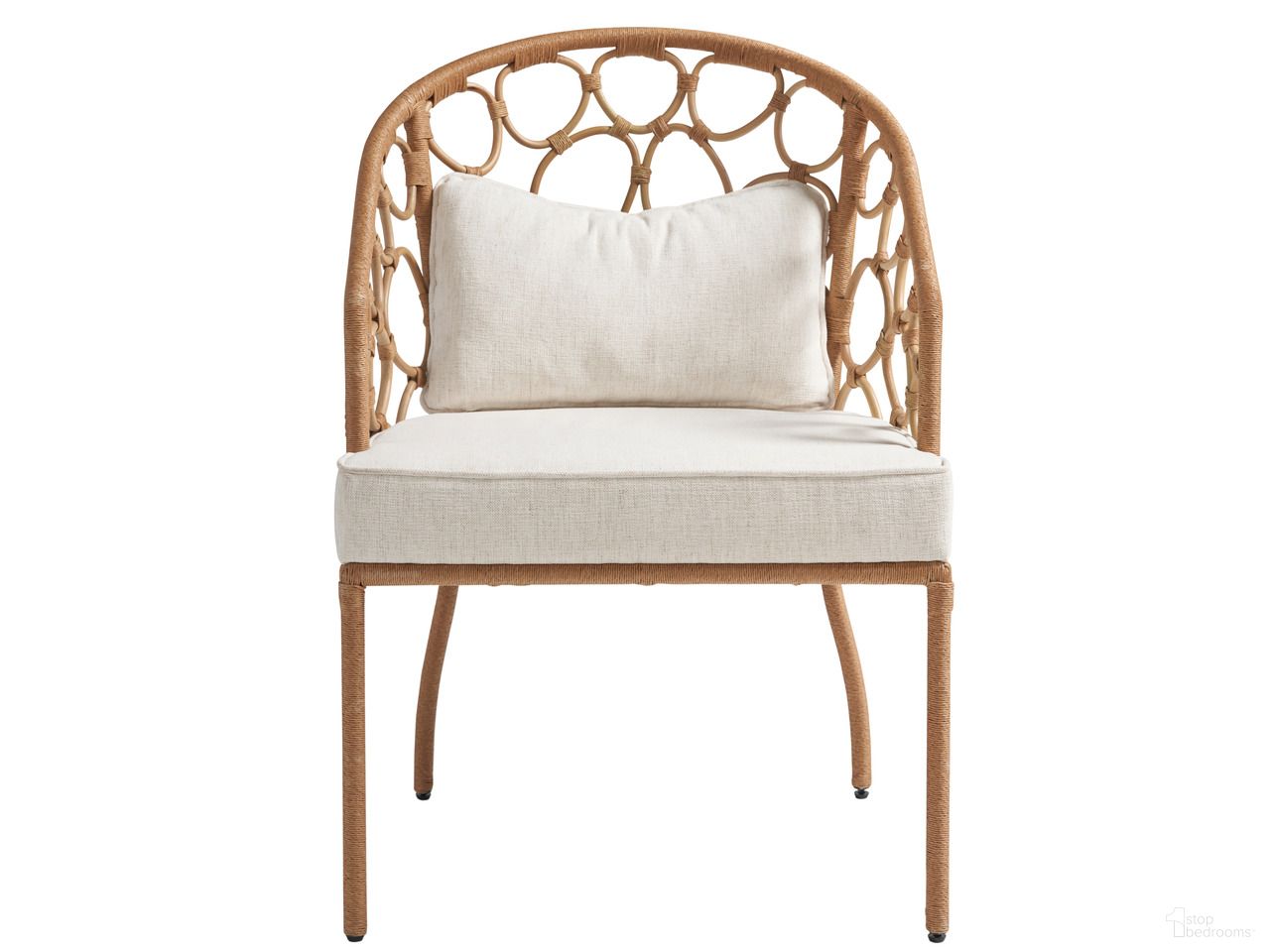 The appearance of Weekender Pebble Dining Chair In Natural designed by Universal in the modern / contemporary interior design. This natural piece of furniture  was selected by 1StopBedrooms from Weekender Collection to add a touch of cosiness and style into your home. Sku: U330634. Material: Metal. Chair Type: Arm Chair.