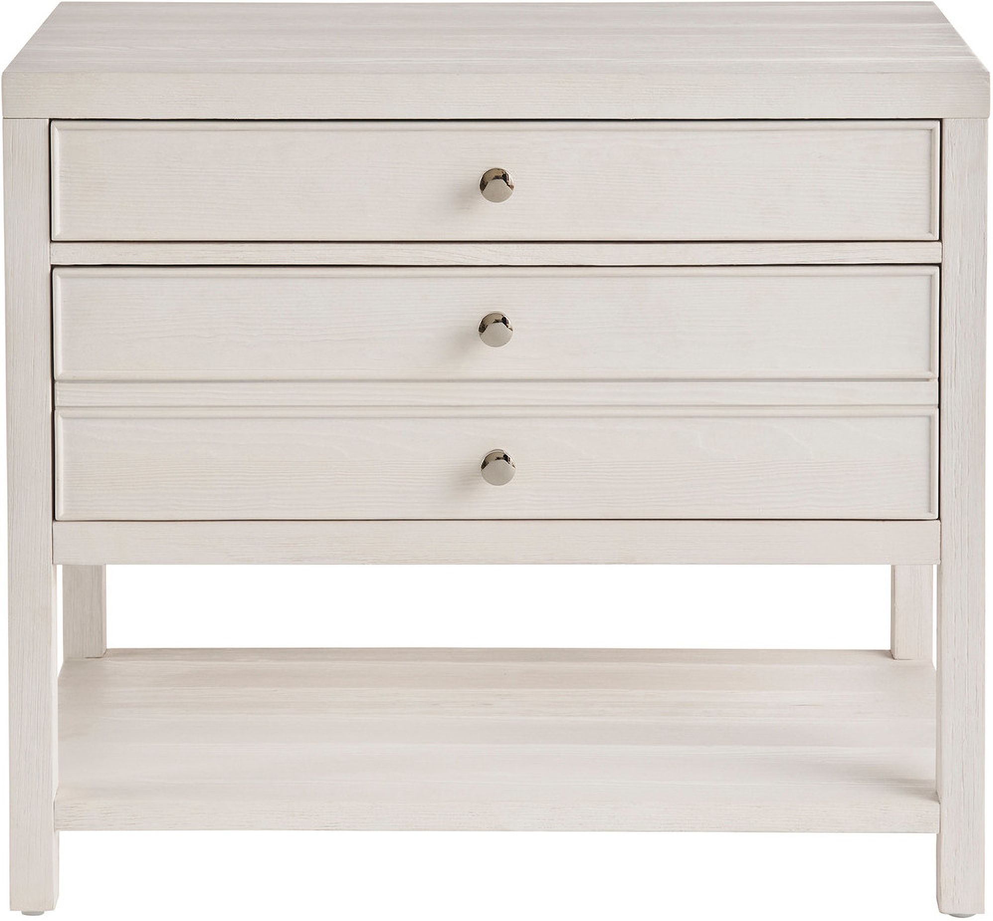The appearance of Weekender Saugatuck Nightstand In White Sand designed by Universal in the modern / contemporary interior design. This white sand piece of furniture was selected by 1StopBedrooms from Weekender Collection to add a touch of cosiness and style into your home. Sku: U330A351. Material: Wood.