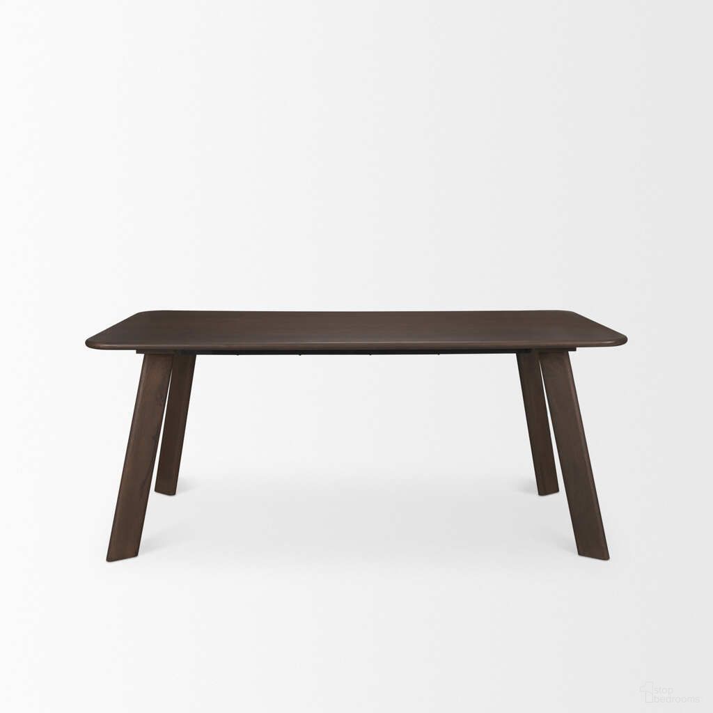 The appearance of Welborn 72 Inch Wood Rectangular Dining Table In Dark Brown designed by Mercana in the modern / contemporary interior design. This dark brown piece of furniture was selected by 1StopBedrooms from Welborn Collection to add a touch of cosiness and style into your home. Sku: 71057-AB. Table Base Style: Legs. Material: Wood. Table Top Shape: Rectangular. Size: 72" x 40".