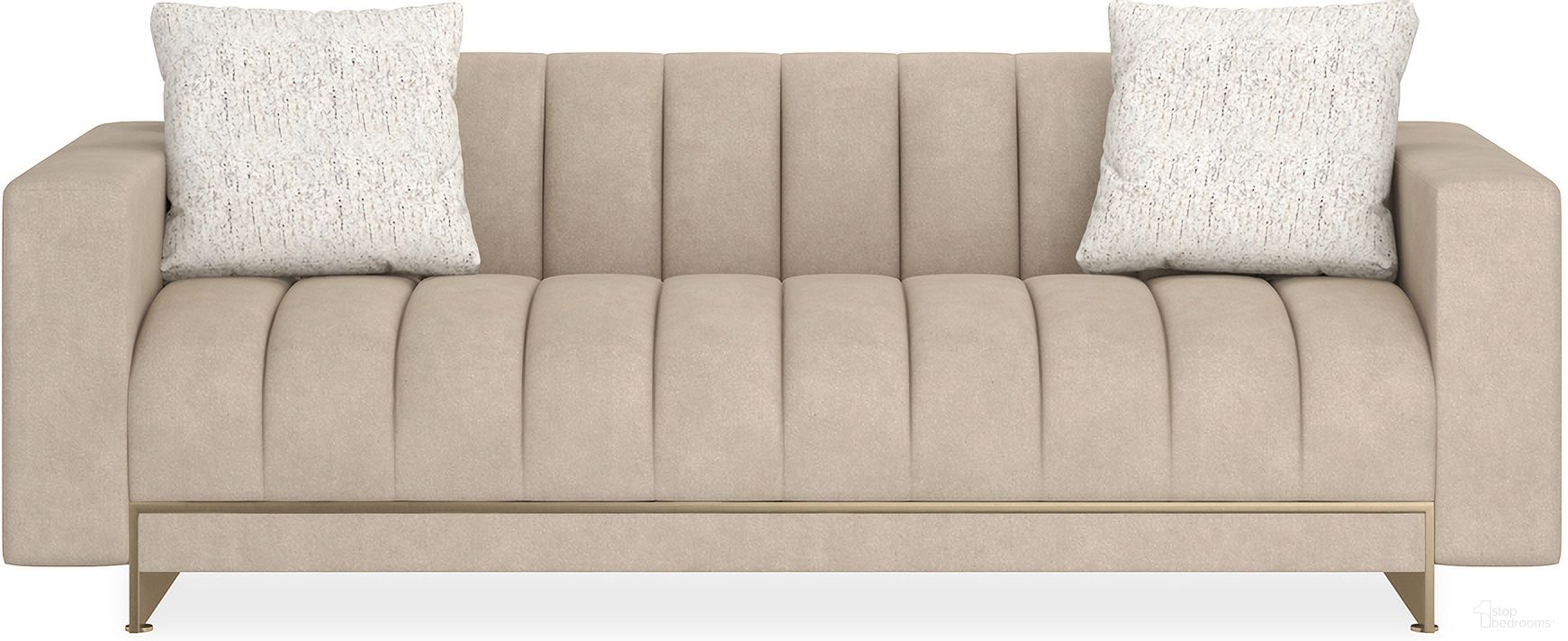 The appearance of Well Balanced 84 Inch Sofa In Beige designed by Caracole in the modern / contemporary interior design. This beige piece of furniture was selected by 1StopBedrooms from Well Balanced Collection to add a touch of cosiness and style into your home. Sku: UPH-424-211-A. Material: Metal.