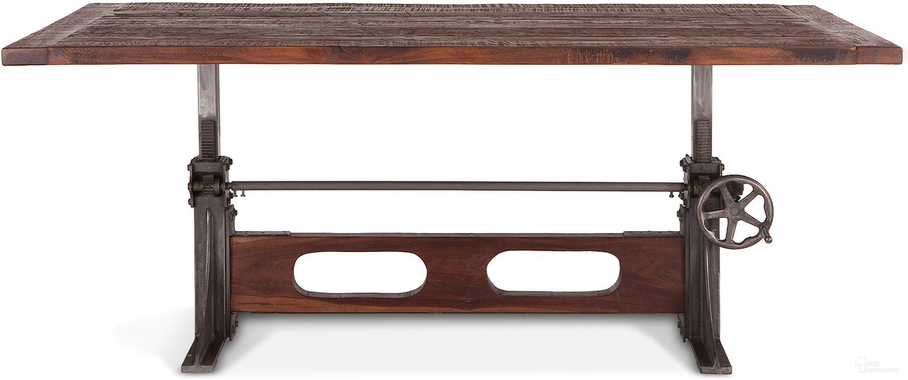 Welles Adjustable Dining Table 84 Inch In Brown