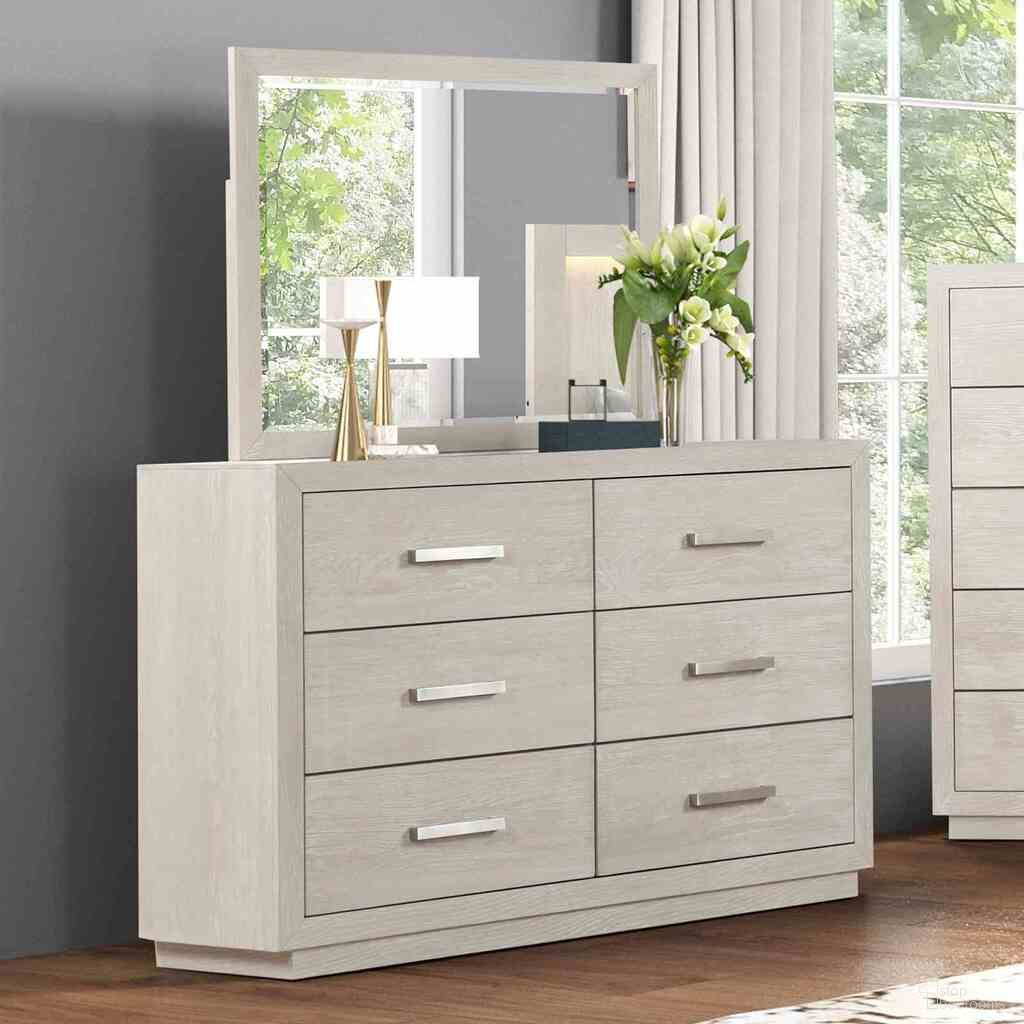 The appearance of Wellingborough Dresser In Light Gray designed by Furniture of America in the transitional interior design. This light gray piece of furniture was selected by 1StopBedrooms from Wellingborough Collection to add a touch of cosiness and style into your home. Sku: FM7703AK-D. Material: Acacia.