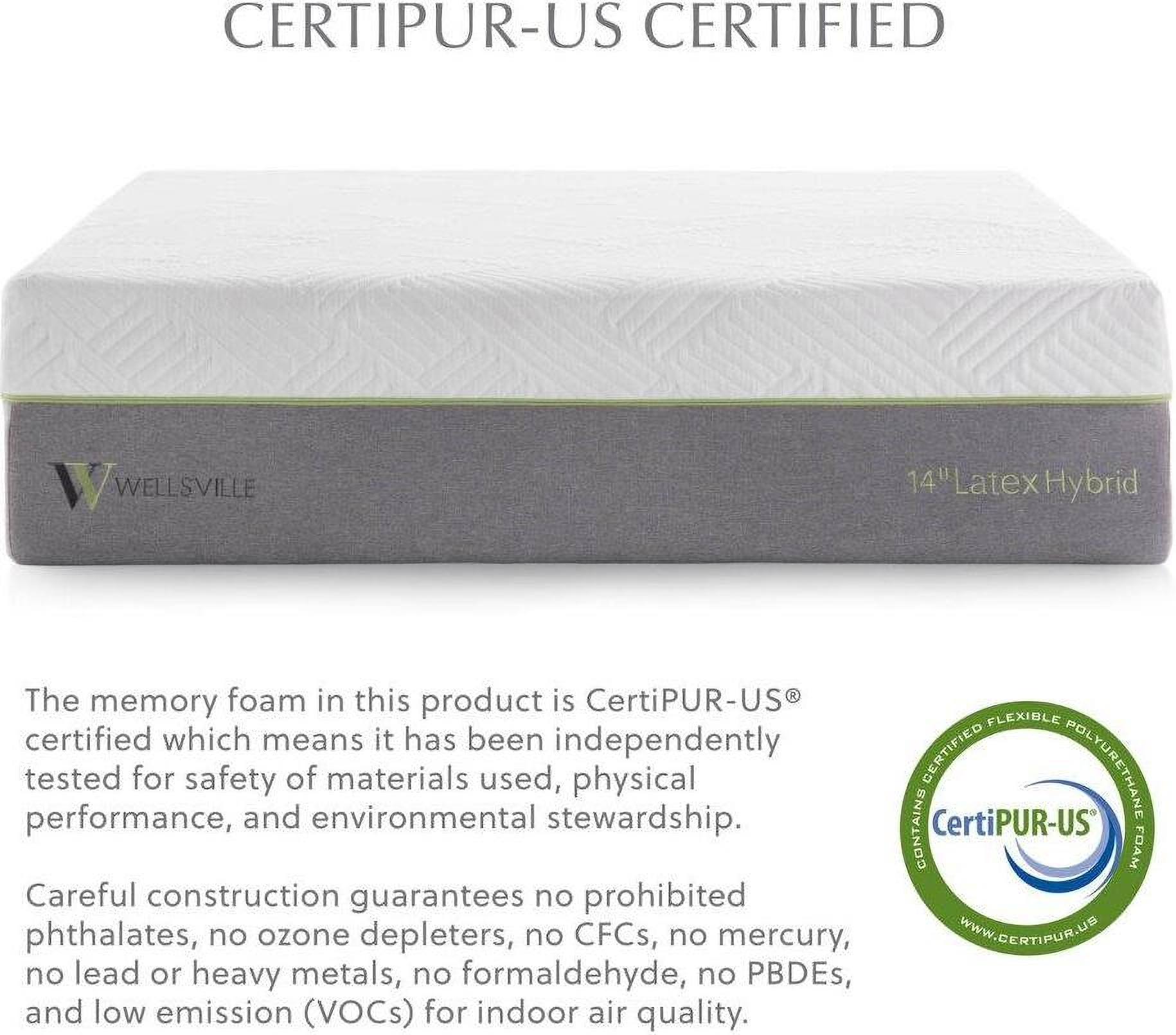 Wellsville 14 Inch Split Queen Latex Hybrid Mattress by Malouf 1StopBedrooms