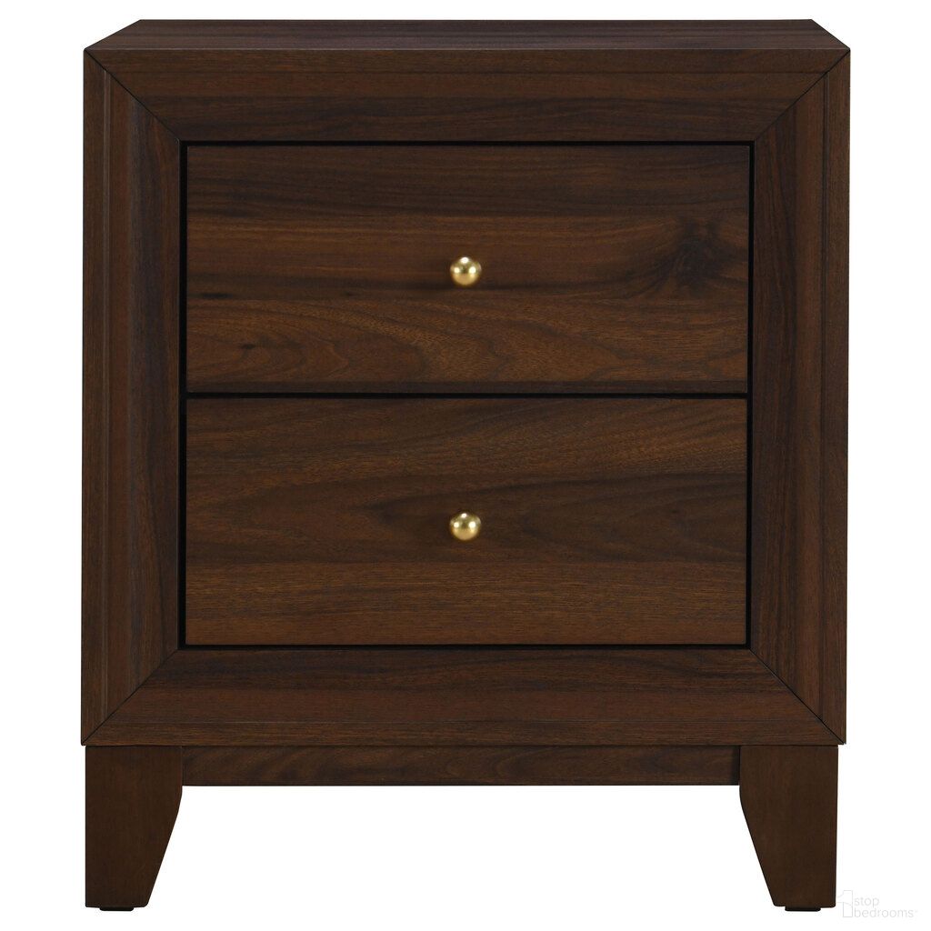 The appearance of Welsley 2-Drawer Nightstand Bedside Table In Walnut designed by Coaster in the transitional interior design. This walnut piece of furniture was selected by 1StopBedrooms from Welsley Collection to add a touch of cosiness and style into your home. Sku: 223442. Material: MDF.