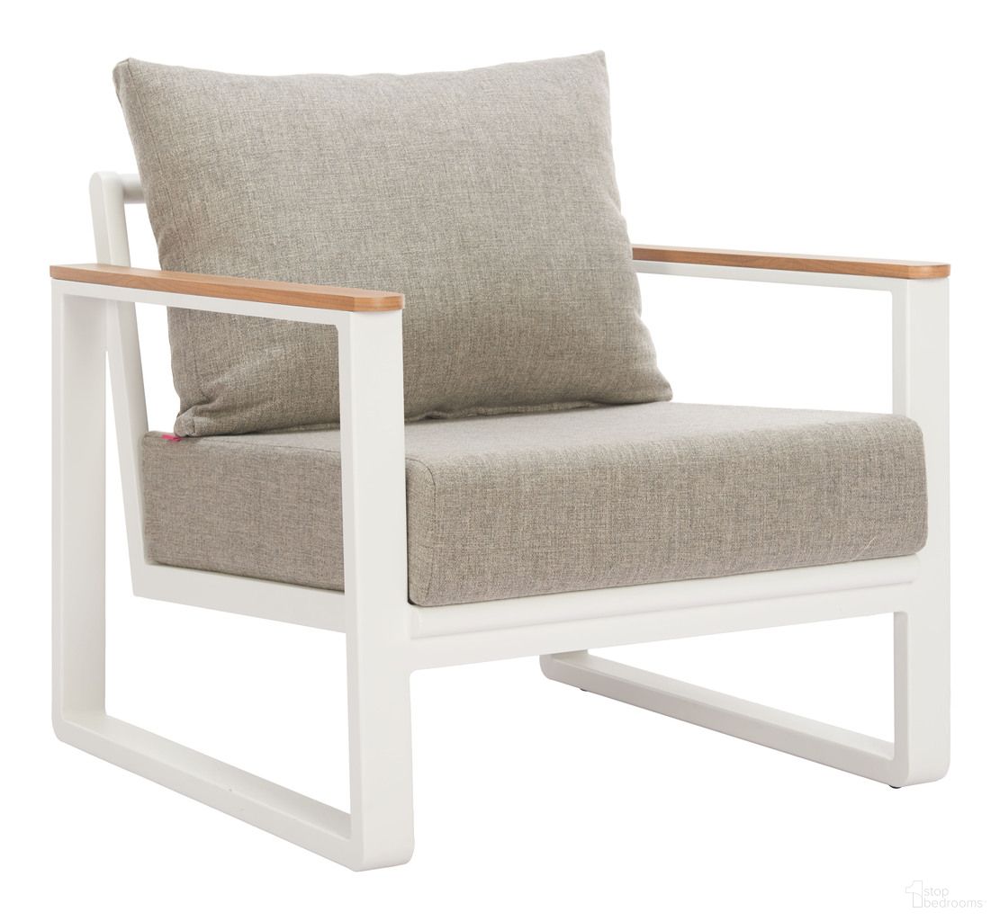 The appearance of Welt Armchair In Taupe and White designed by Zuo Modern in the modern / contemporary interior design. This white and taupe piece of furniture was selected by 1StopBedrooms from Welt Collection to add a touch of cosiness and style into your home. Sku: 704111. Material: Olefin.