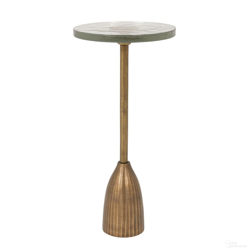 The appearance of Wendell 11 Inch Round Metal Cocktail Table with Glass Top In Bronze designed by Rowena Interiors in the glam interior design. This bronze piece of furniture was selected by 1StopBedrooms from Wendell Collection to add a touch of cosiness and style into your home. Sku: EC2165. Material: Glass.