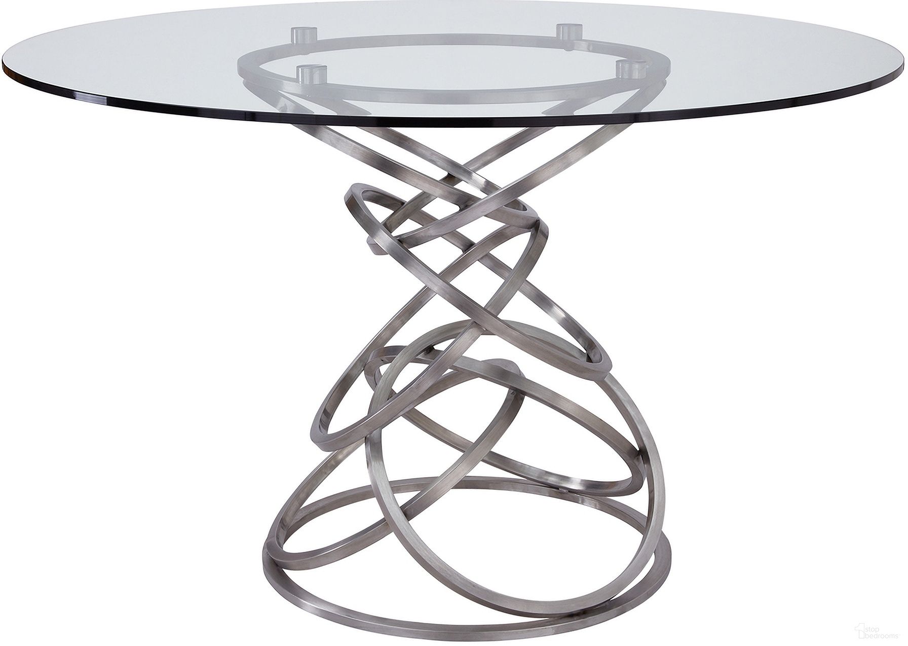 Wendy Contemporary Dining Table In Clear