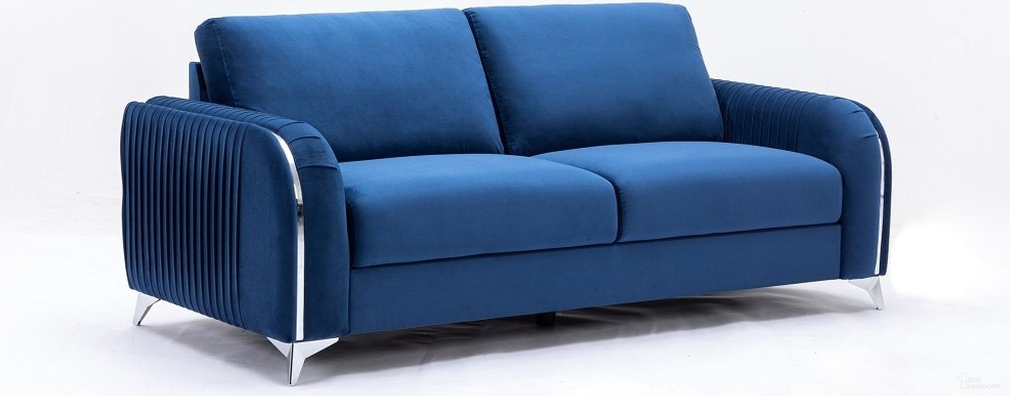 The appearance of Wenona Sofa In Blue Velvet designed by ACME in the modern / contemporary interior design. This blue velvet piece of furniture was selected by 1StopBedrooms from Wenona Collection to add a touch of cosiness and style into your home. Sku: LV01774-1;LV01774-2. Material: Wood.
