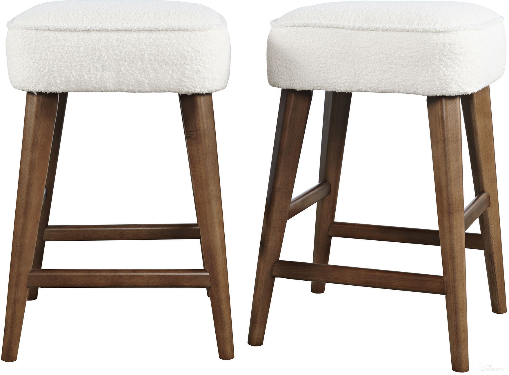 The appearance of Wes Upholstery Backless Counter Barstool Set of 2 In Walnut designed by Jofran in the modern / contemporary interior design. This walnut piece of furniture  was selected by 1StopBedrooms from Wes Collection to add a touch of cosiness and style into your home. Sku: 2271-WESBLWAL. Material: Plywood.