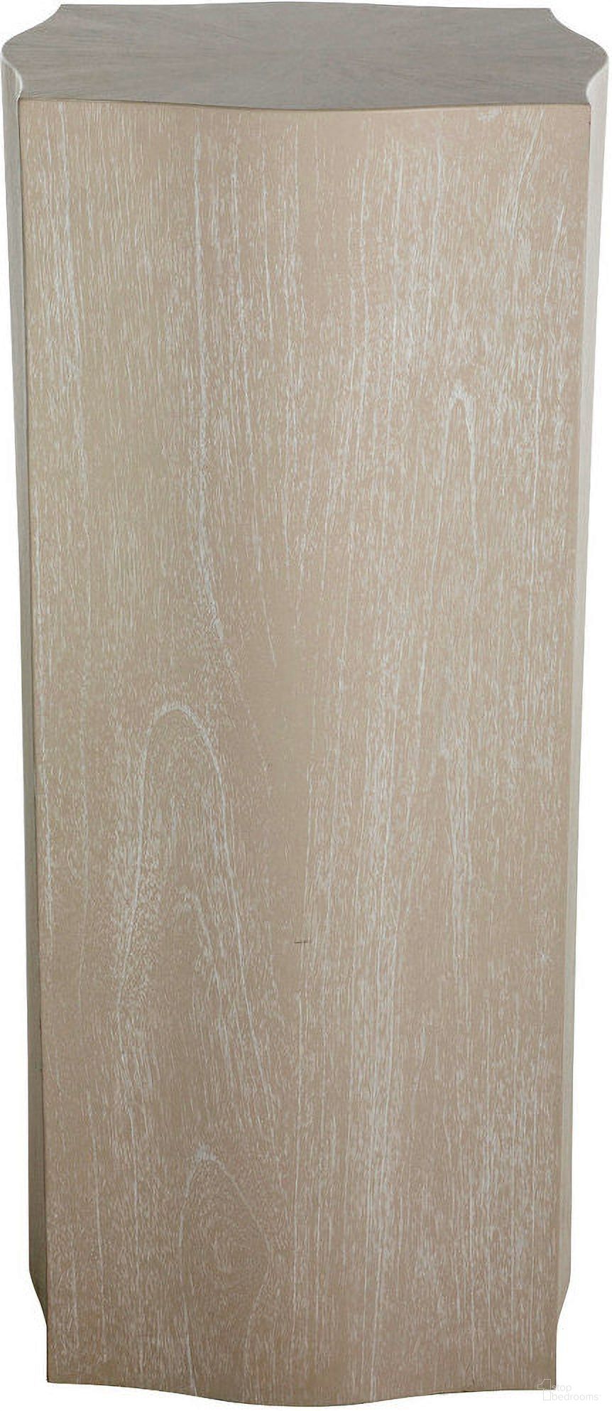 The appearance of Wes Pedestal In Cerused White designed by Gabby in the transitional interior design. This cerused white piece of furniture  was selected by 1StopBedrooms from Wes Collection to add a touch of cosiness and style into your home. Sku: SCH-170170. Material: Mahogany.