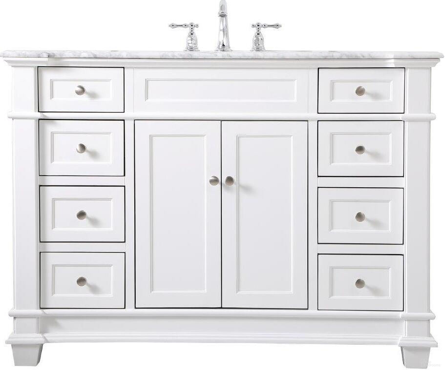 Wesley 48 Inch Single Bathroom Vanity Set In White