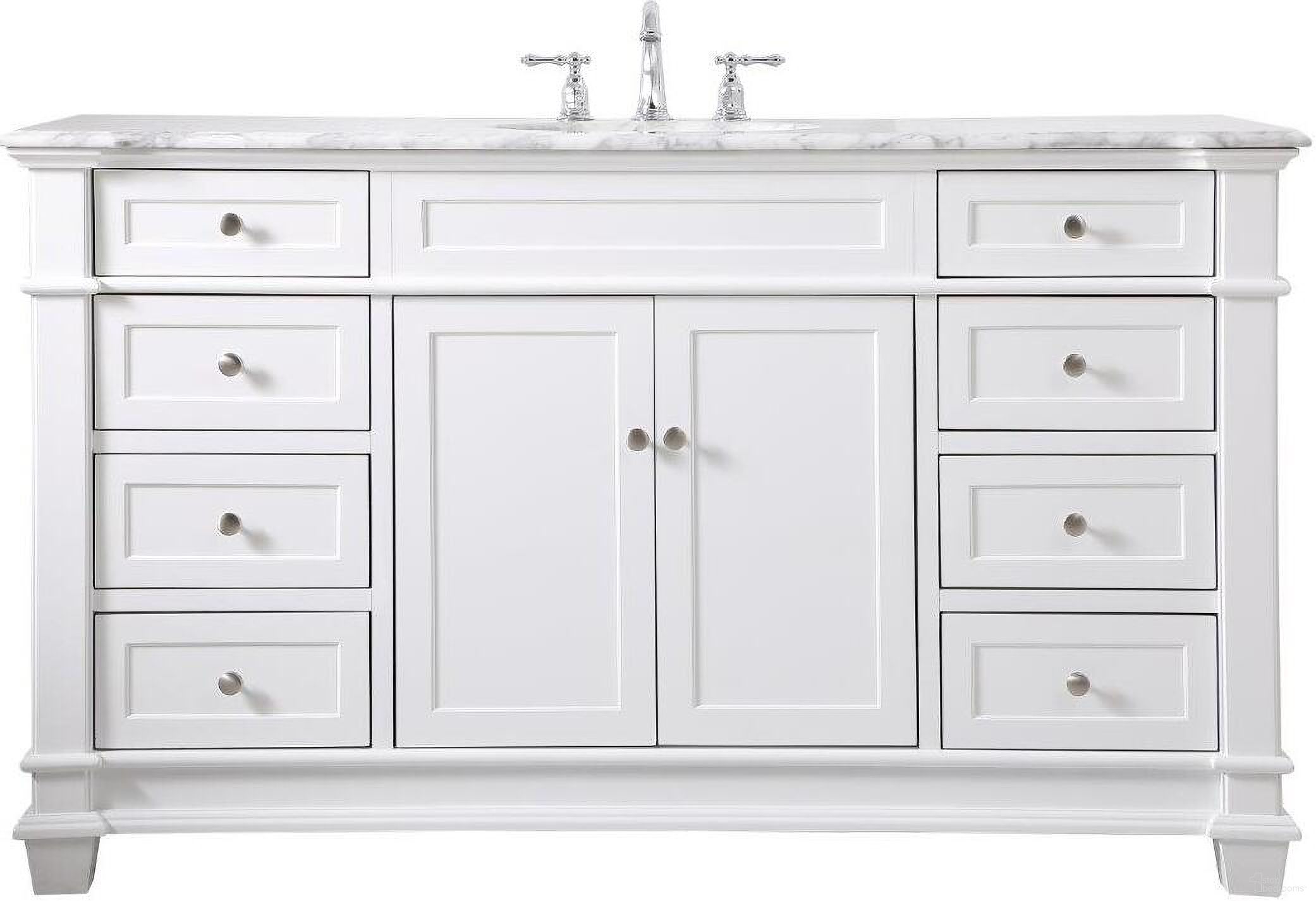 Wesley 60 Inch Single Bathroom Vanity Set In White