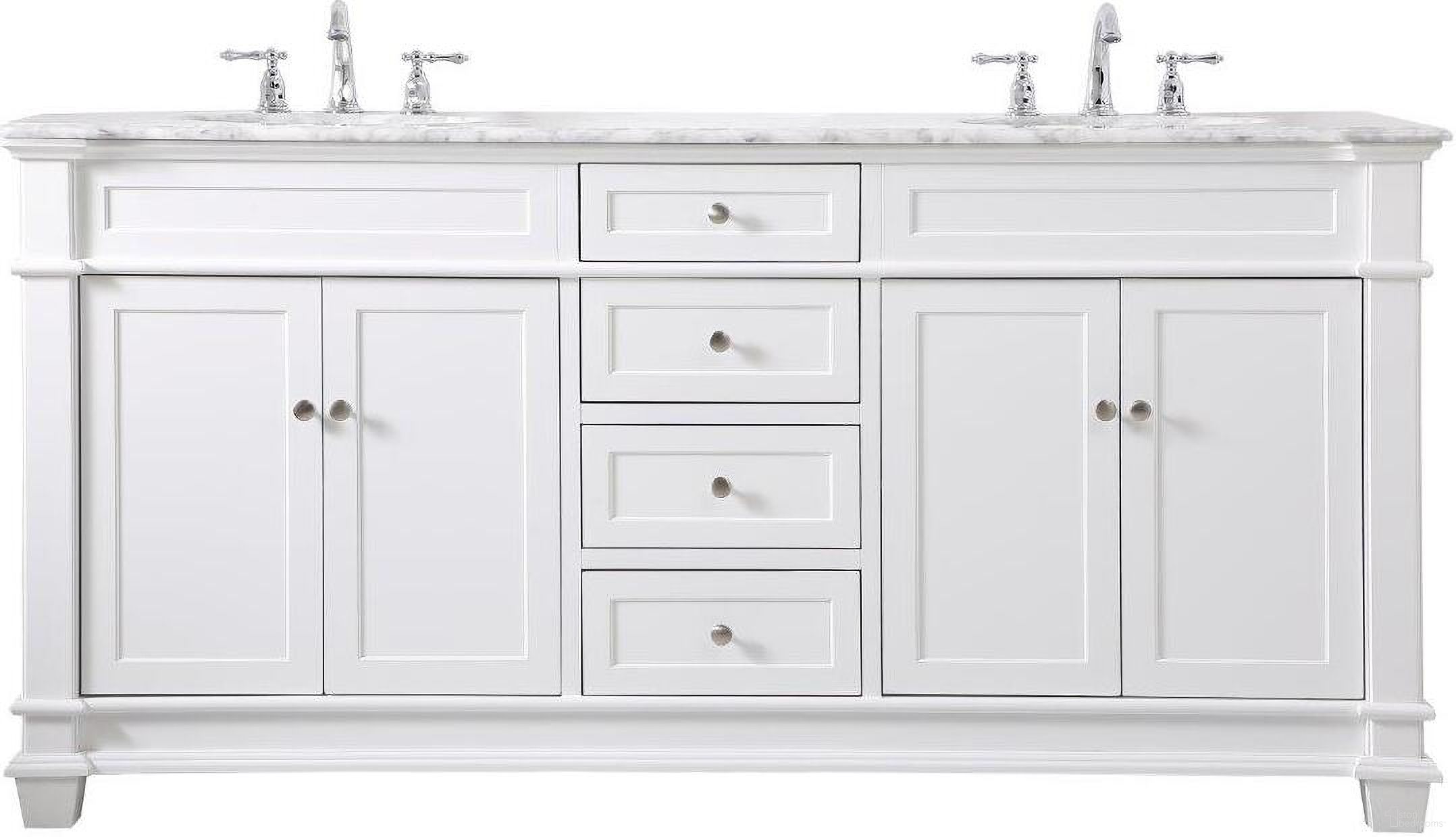 Wesley 72 Inch Double Bathroom Vanity Set In White