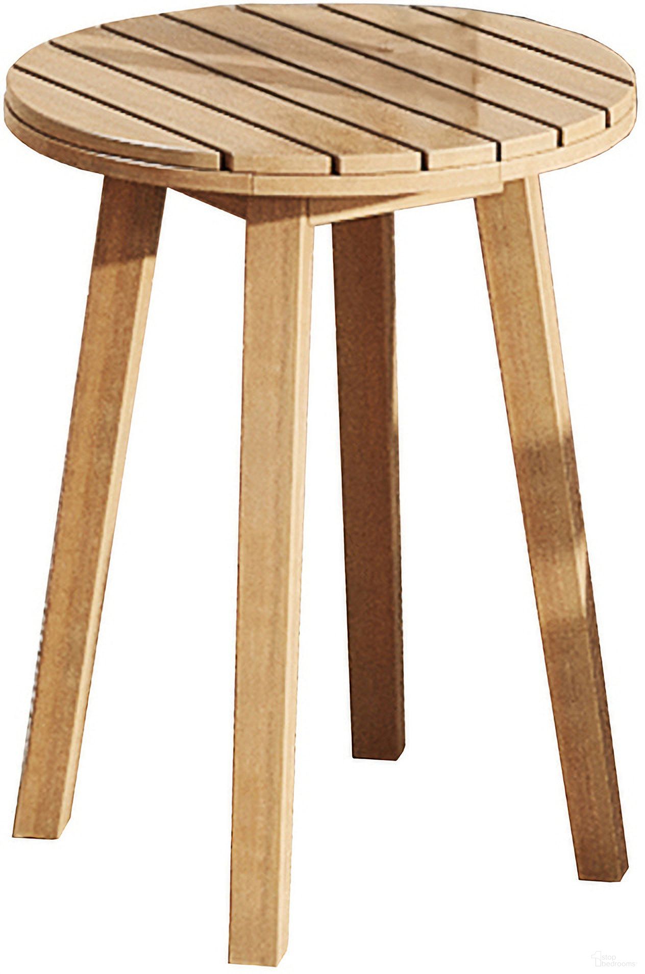 The appearance of Wesley Wood Patio End Table In Brown and Natural designed by New Classic in the modern / contemporary interior design. This brown and natural piece of furniture was selected by 1StopBedrooms from Wesley Collection to add a touch of cosiness and style into your home. Sku: G5511-ET. Material: Wood.