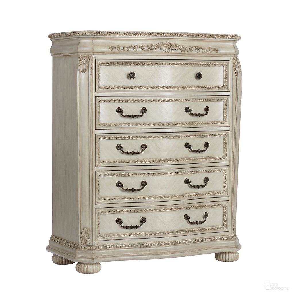 The appearance of Wessex 5 Drawer Chest In Seashell designed by Kinglsey in the traditional interior design. This seashell piece of furniture was selected by 1StopBedrooms from Wessex Collection to add a touch of cosiness and style into your home. Sku: 11505-SSH. Material: Wood.