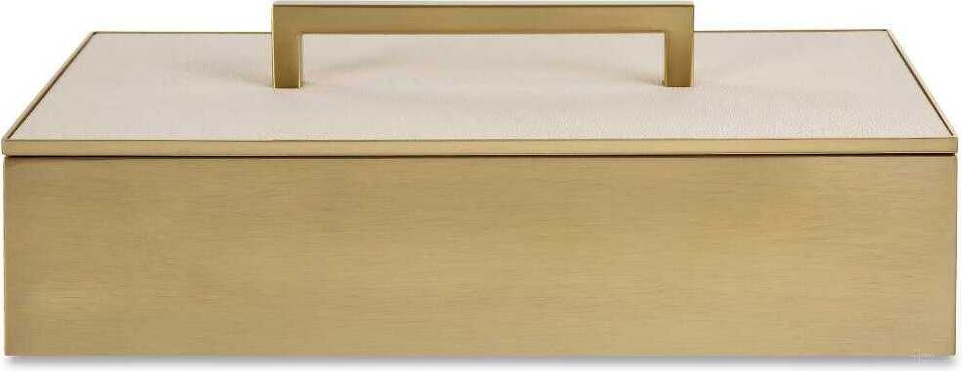 The appearance of Wessex Box In White and Brushed Brass designed by Uttermost in the traditional interior design. This white and brushed brass piece of furniture  was selected by 1StopBedrooms from Wessex Collection to add a touch of cosiness and style into your home. Sku: 18110. Material: Metal.