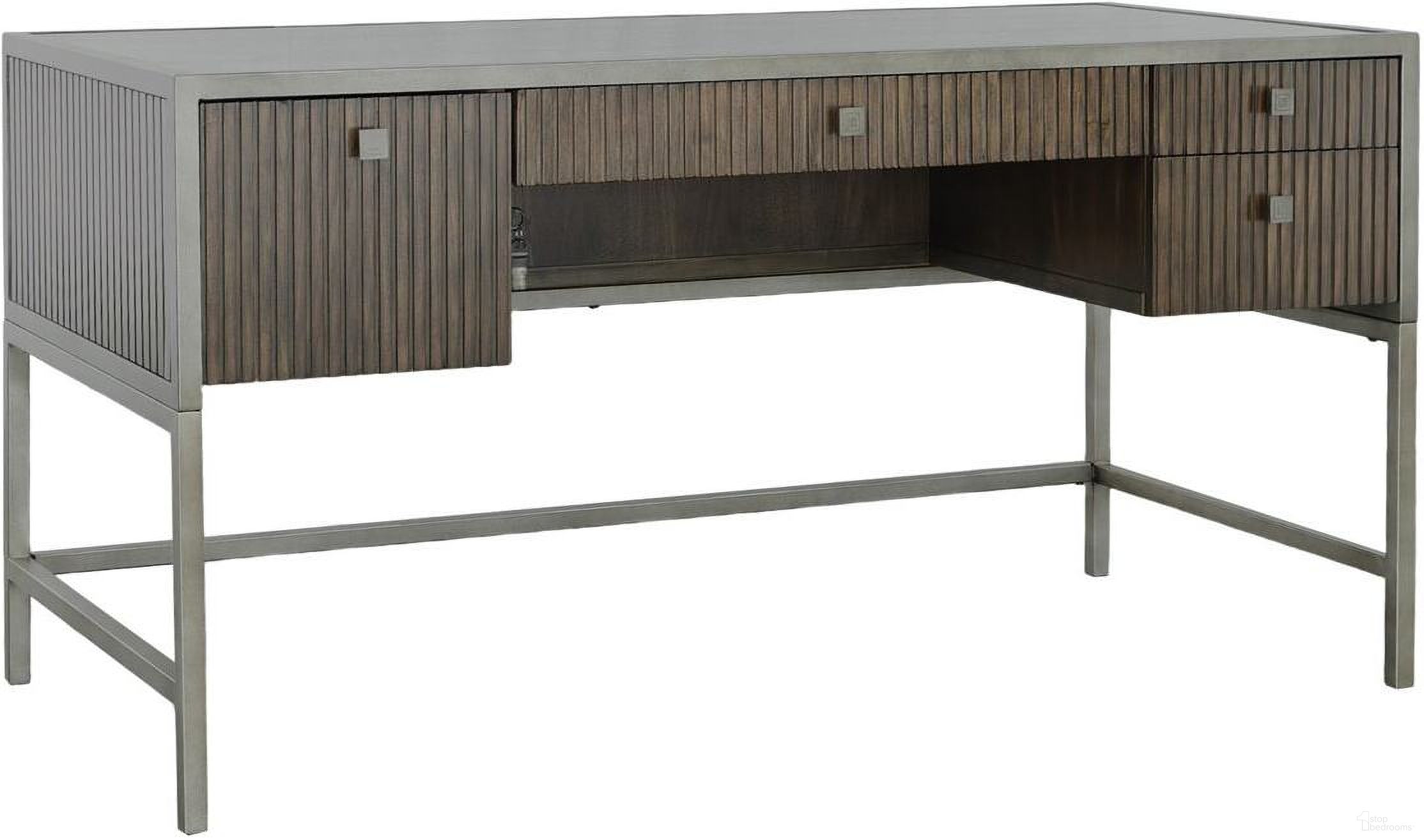 The appearance of West Camden Writing Desk In Tahitian Pearl designed by Fairfield Chair in the modern / contemporary interior design. This tahitian pearl piece of furniture was selected by 1StopBedrooms from West Camden Collection to add a touch of cosiness and style into your home. Sku: 8096-AD. Material: Metal.