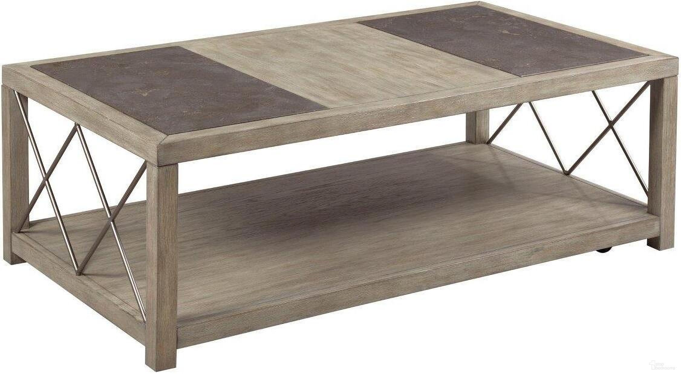 The appearance of West End Rectangular Coffee Table designed by Hammary in the transitional interior design. This light stain piece of furniture was selected by 1StopBedrooms from West End Collection to add a touch of cosiness and style into your home. Sku: 042-910. Material: Wood.