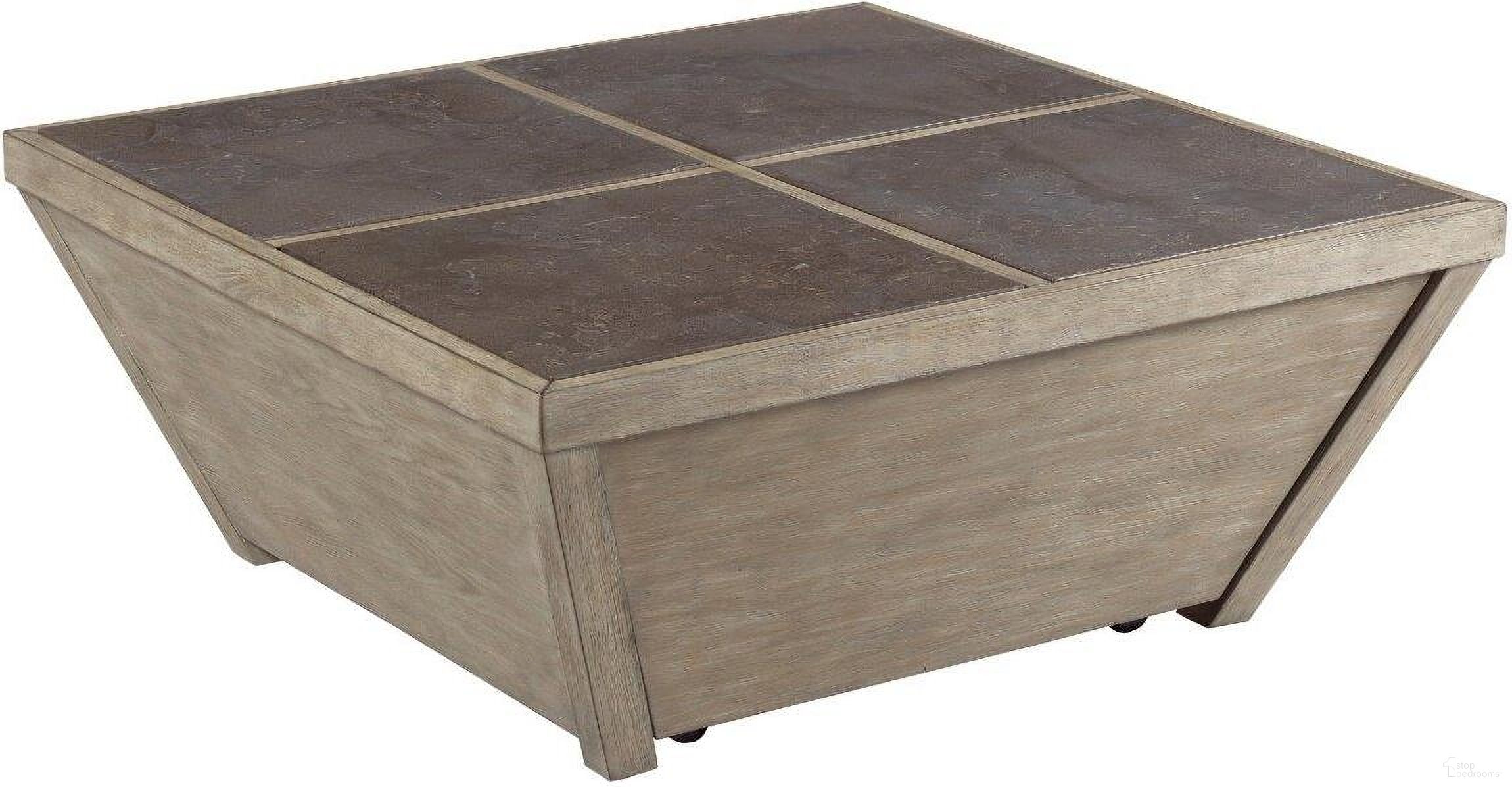 The appearance of West End Square Coffee Table designed by Hammary in the transitional interior design. This light stain piece of furniture  was selected by 1StopBedrooms from West End Collection to add a touch of cosiness and style into your home. Sku: 042-912. Material: Wood.