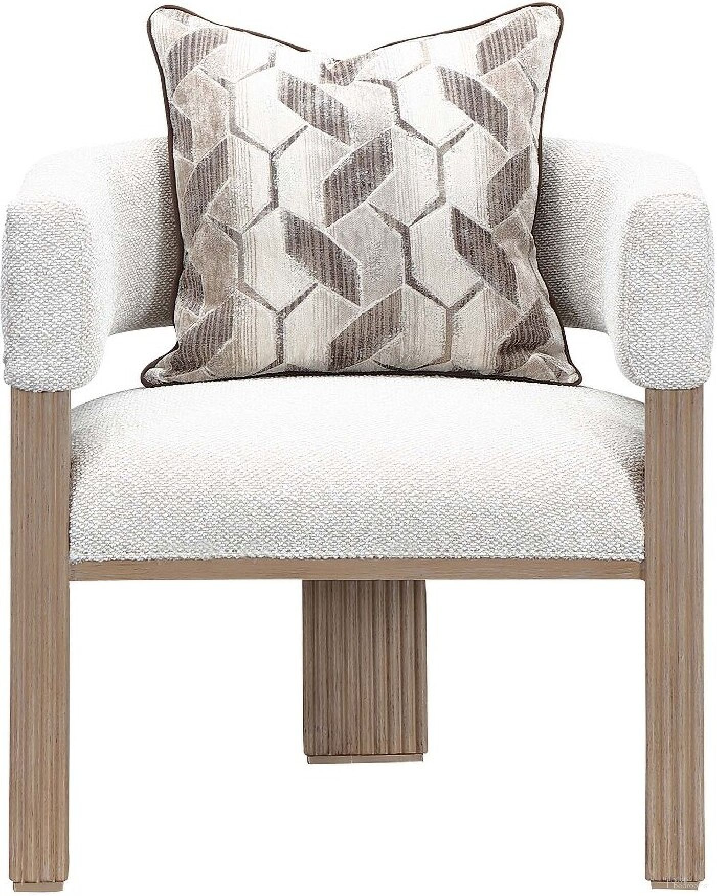 The appearance of West Kensington Accent Chair In Sea Salt Caramel designed by Michael Amini in the transitional interior design. This sea salt caramel piece of furniture  was selected by 1StopBedrooms from West Kensington Collection to add a touch of cosiness and style into your home. Sku: 9096834-BUFF-147. Material: Solid Wood.