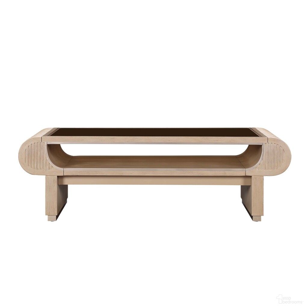 The appearance of West Kensington Cocktail Table In Sea Salt Caramel designed by Michael Amini in the modern / contemporary interior design. This sea salt caramel piece of furniture was selected by 1StopBedrooms from West Kensington Collection to add a touch of cosiness and style into your home. Sku: 9096201-147. Material: Solid Wood.