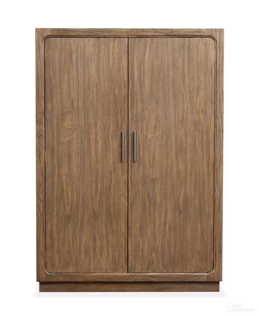 The appearance of Westbourne Armoire In Dark Umber designed by Magnussen in the transitional interior design. This dark umber piece of furniture was selected by 1StopBedrooms from Westbourne Collection to add a touch of cosiness and style into your home. Sku: B5888-30. Material: Pine.