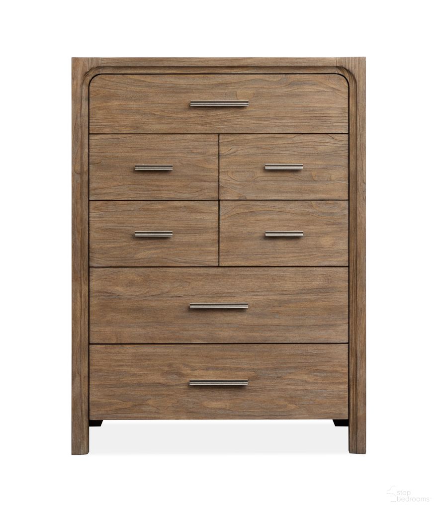 The appearance of Westbourne Drawer Chest In Dark Umber designed by Magnussen in the transitional interior design. This dark umber piece of furniture was selected by 1StopBedrooms from Westbourne Collection to add a touch of cosiness and style into your home. Sku: B5888-10. Material: Pine.
