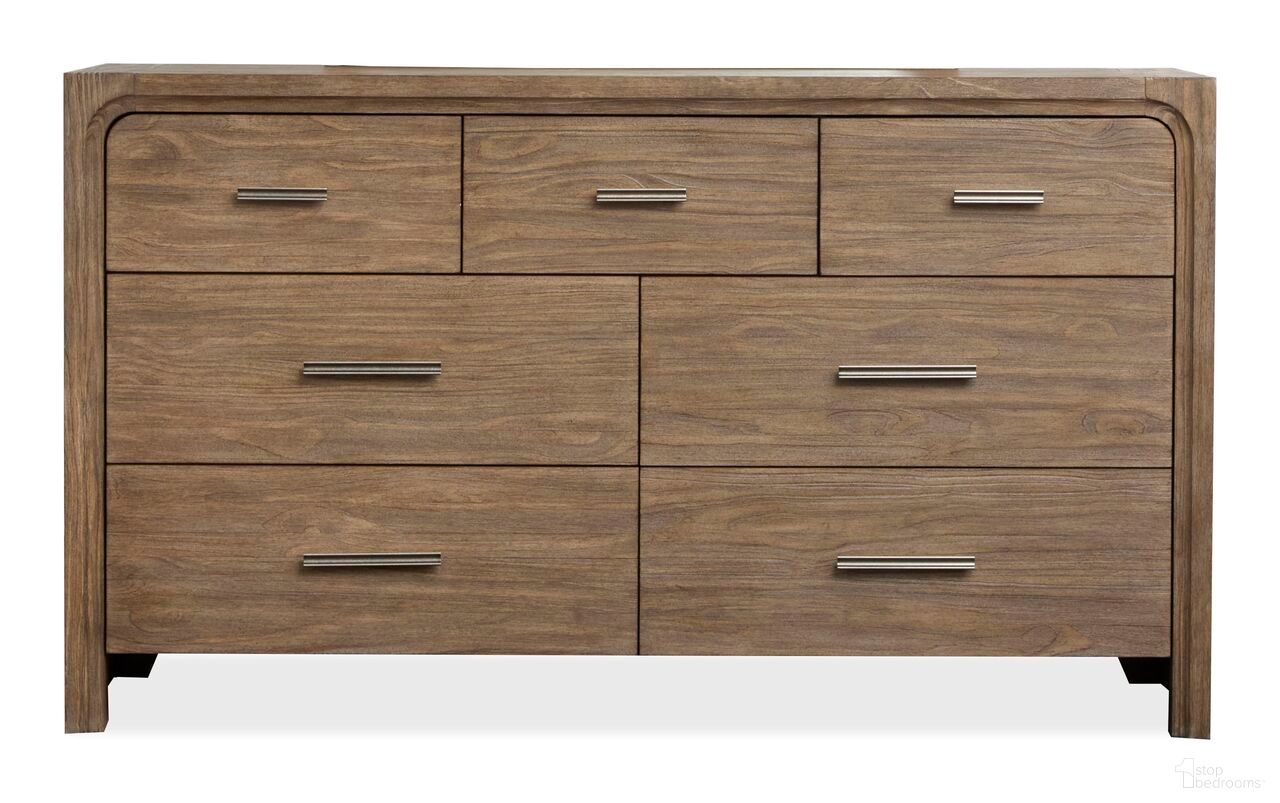 The appearance of Westbourne Drawer Dresser In Dark Umber designed by Magnussen in the transitional interior design. This dark umber piece of furniture was selected by 1StopBedrooms from Westbourne Collection to add a touch of cosiness and style into your home. Sku: B5888-20. Material: Pine.