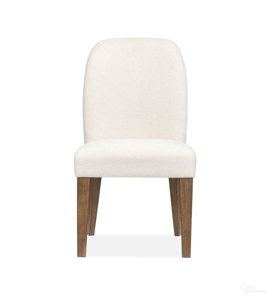 The appearance of Westbourne Upholstered Host Chair Set of 2 In Dark Umber designed by Magnussen in the transitional interior design. This dark umber piece of furniture was selected by 1StopBedrooms from Westbourne Collection to add a touch of cosiness and style into your home. Sku: D5888-66. Material: Pine Veneer. Chair Type: Side Chair.