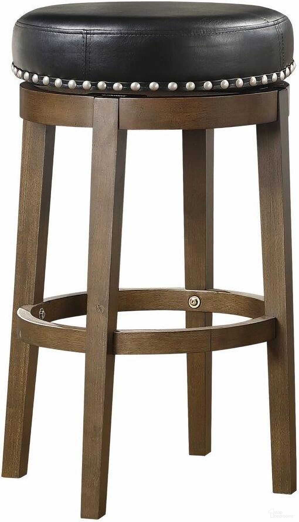 The appearance of Westby Black Round Swivel Pub Height Stool Set Of 2 designed by Homelegance in the transitional interior design. This black piece of furniture was selected by 1StopBedrooms from Westby Collection to add a touch of cosiness and style into your home. Sku: 5681BLK-29. Material: Faux Leather.